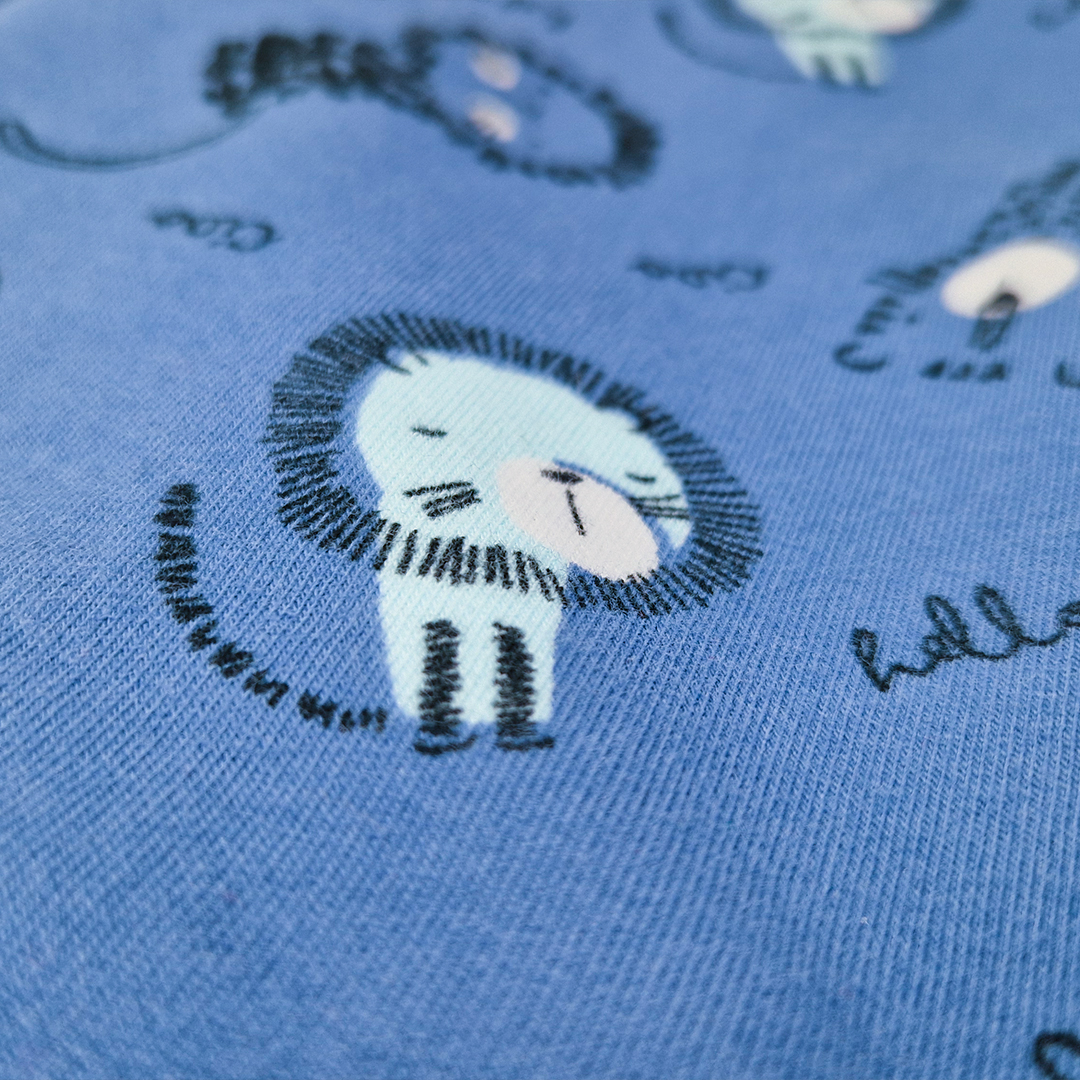 Tepláky - denim lvíčci 104