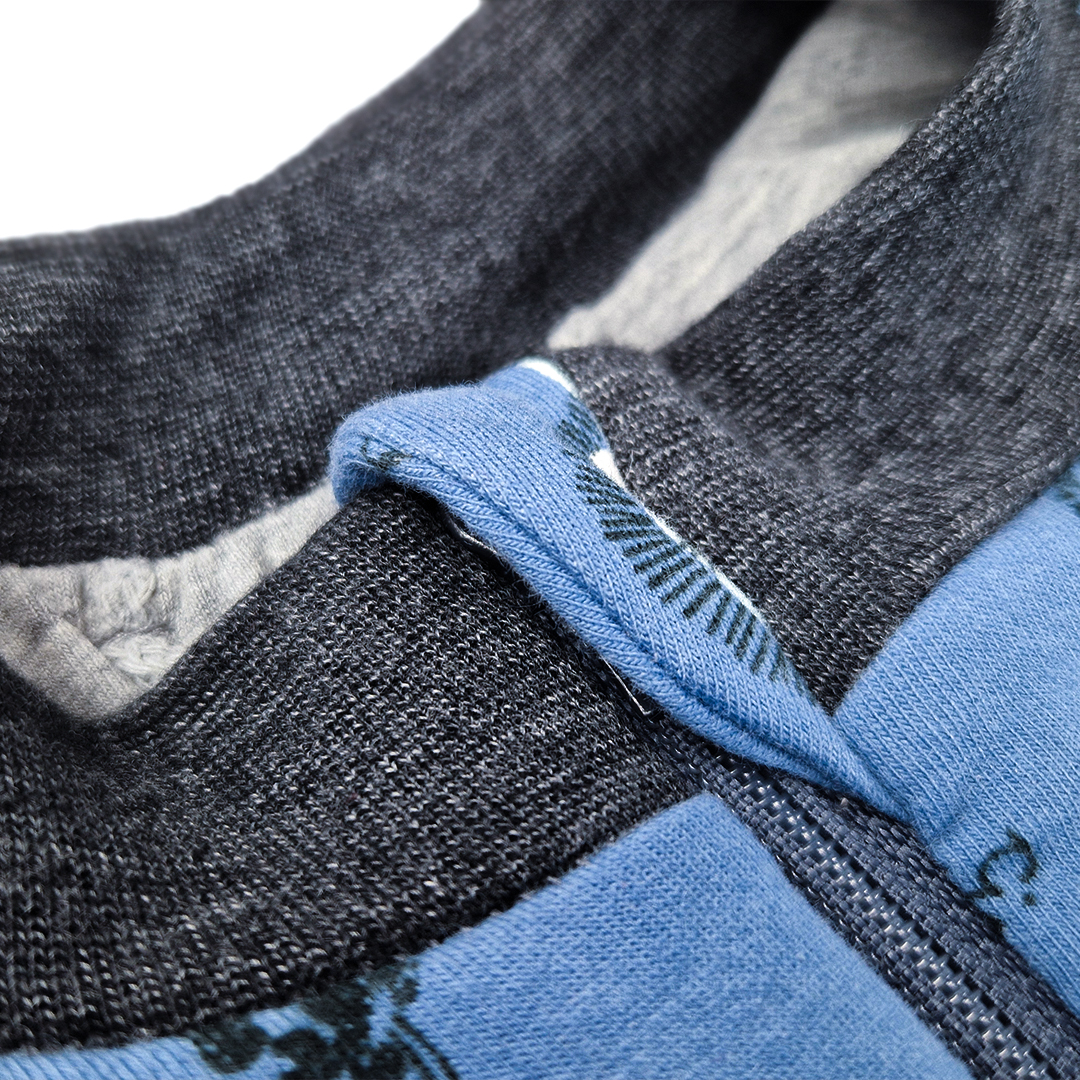 Mikina podšitá Outlast® - denim lvíčci/šedý melír 86