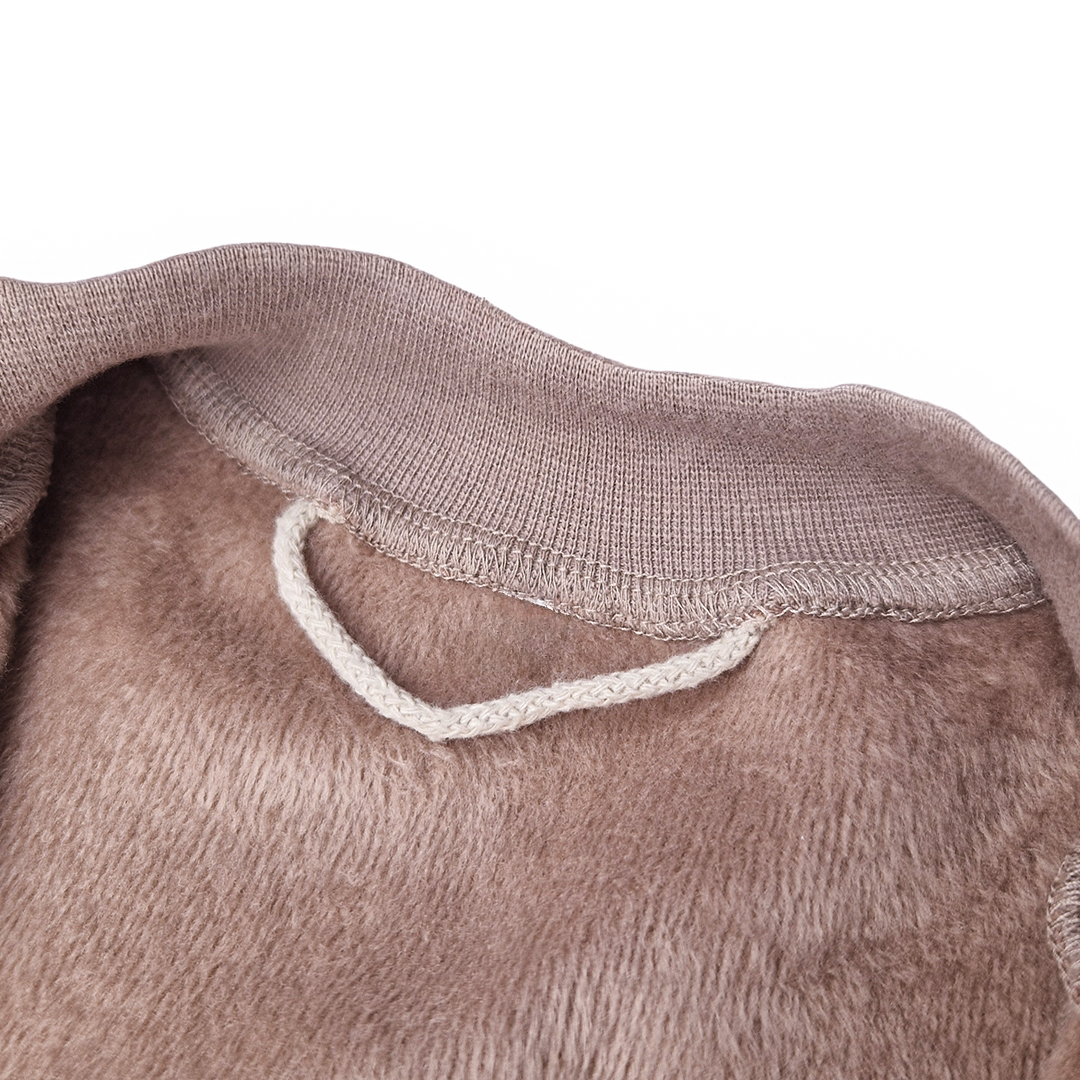 Mikina hřejivá rozepínací - hnědá 128