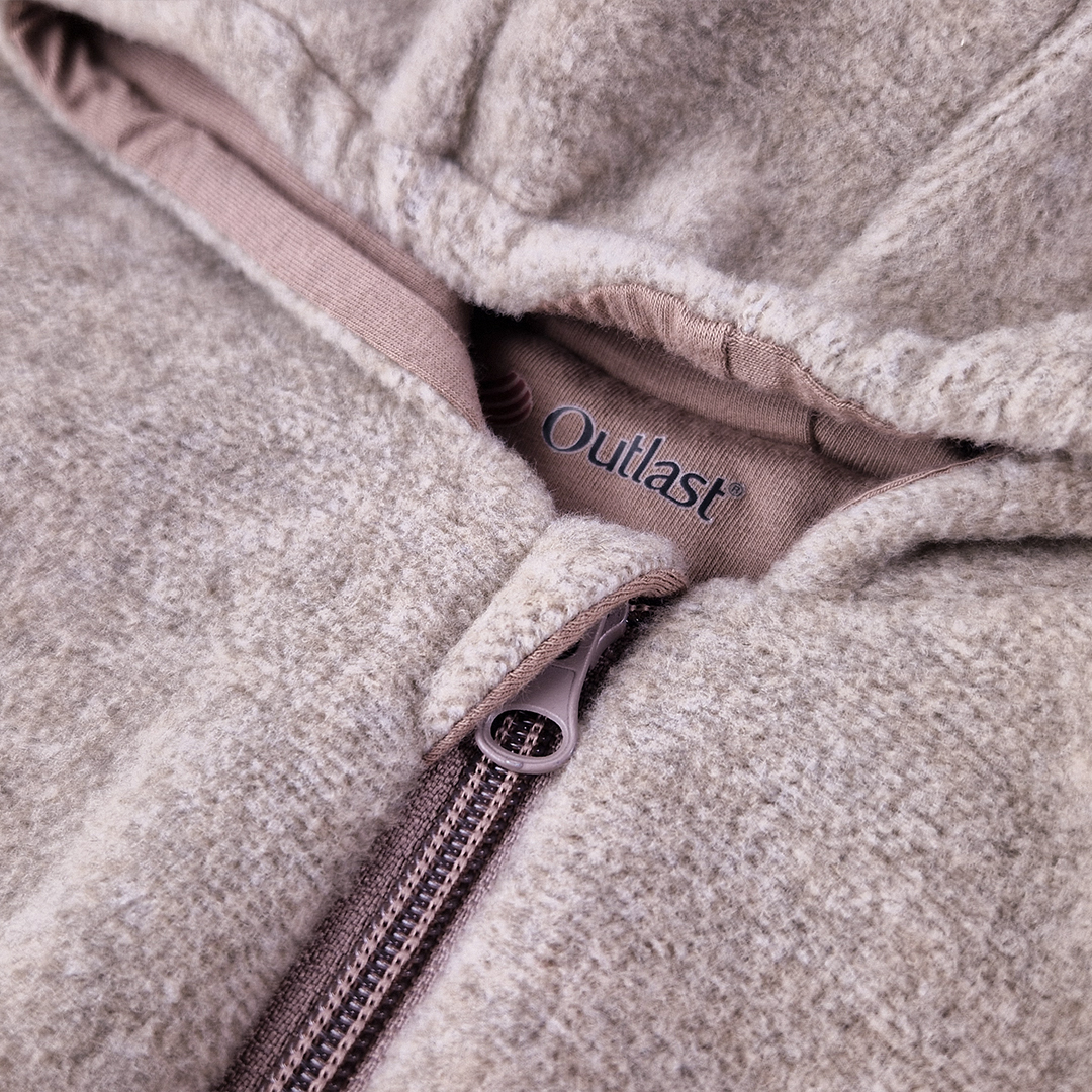 Overal FLEECE BAMBUS Outlast® - hnědý melír/oříšková 98