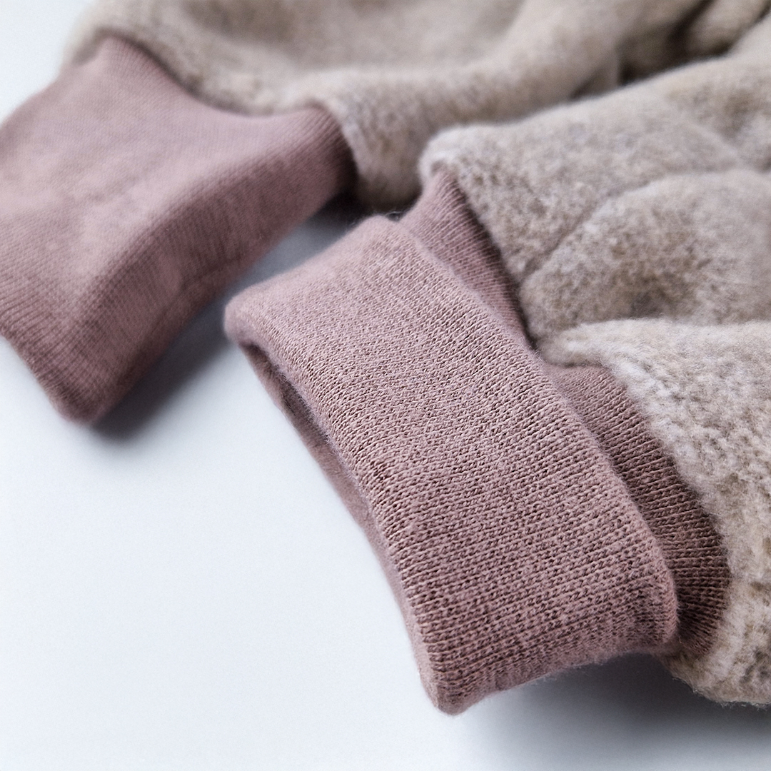 Overal FLEECE BAMBUS Outlast® - hnědý melír/oříšková 98