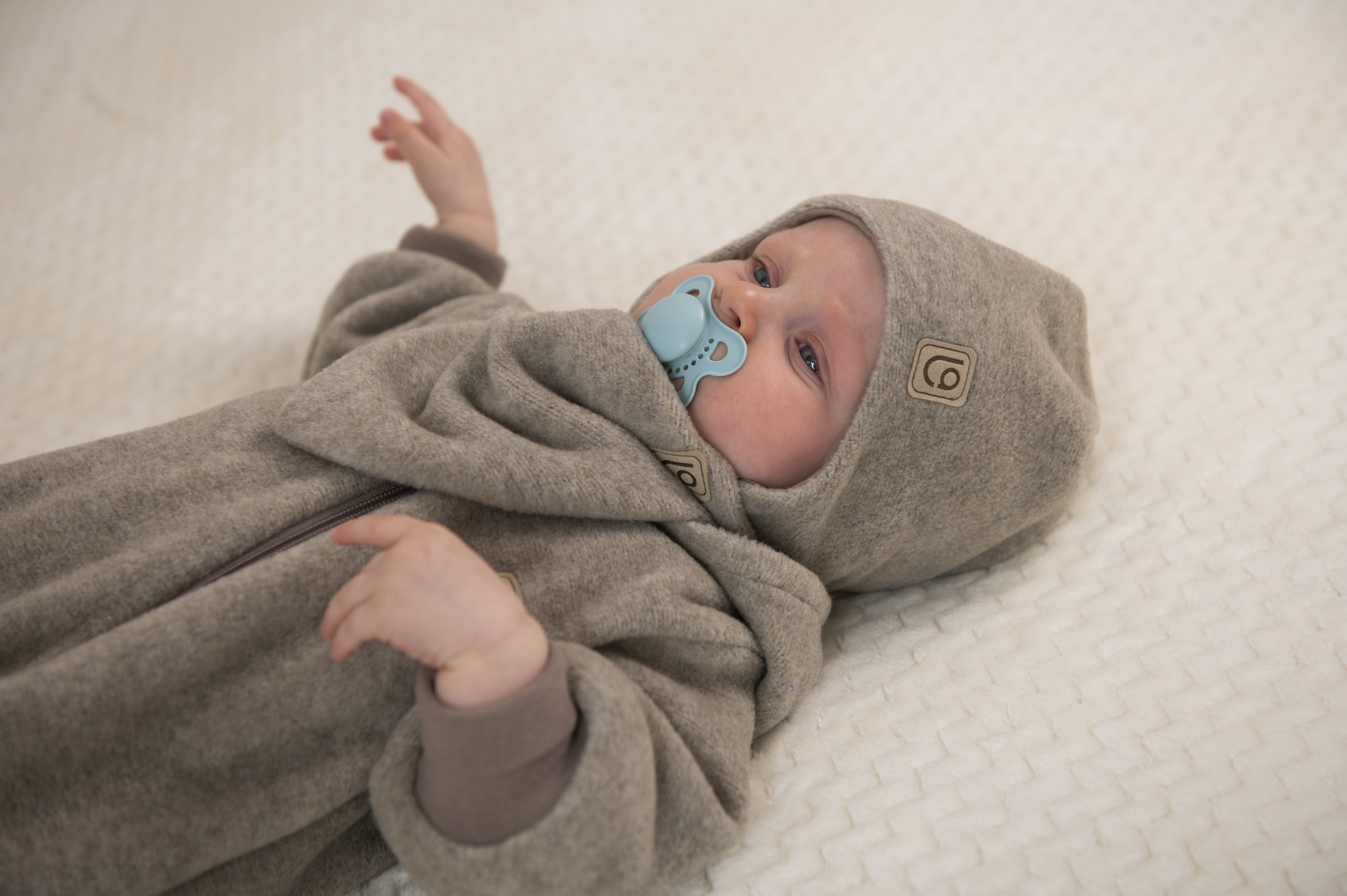 Overal FLEECE BAMBUS Outlast® - hnědý melír/oříšková 98