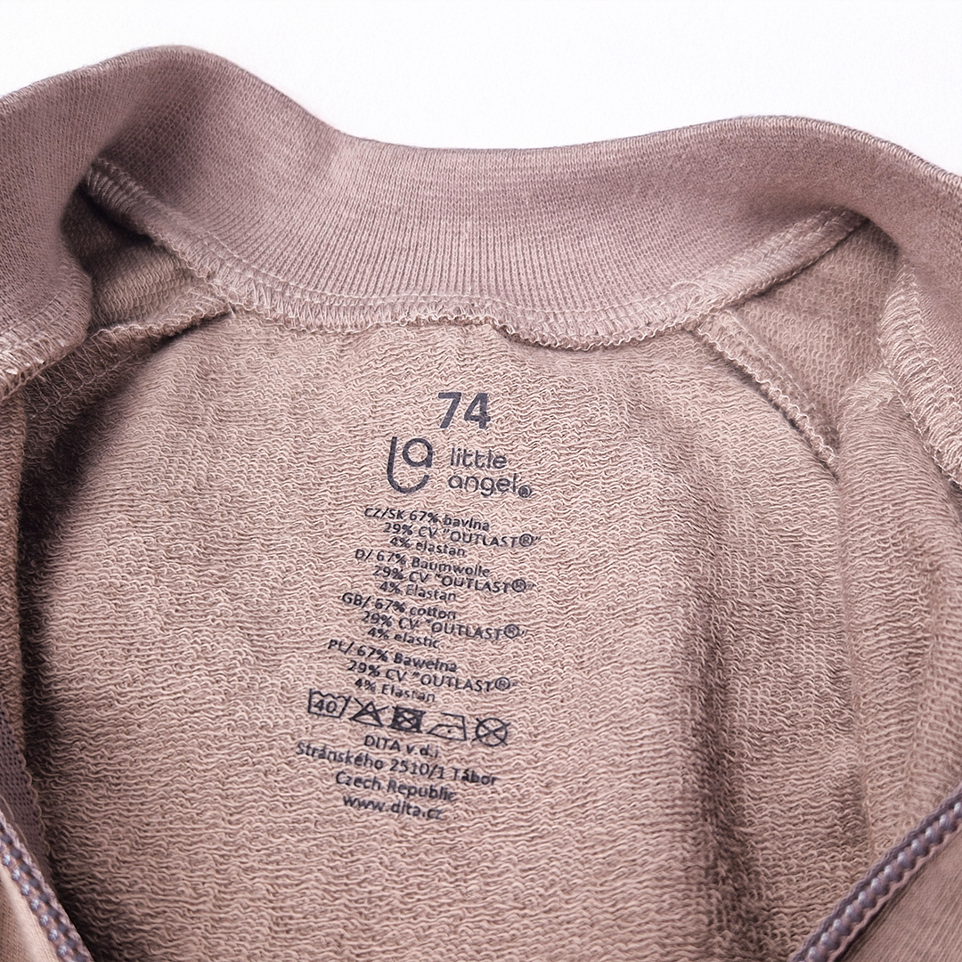 Mikina smyk rozepínací Outlast® - oříšková 104