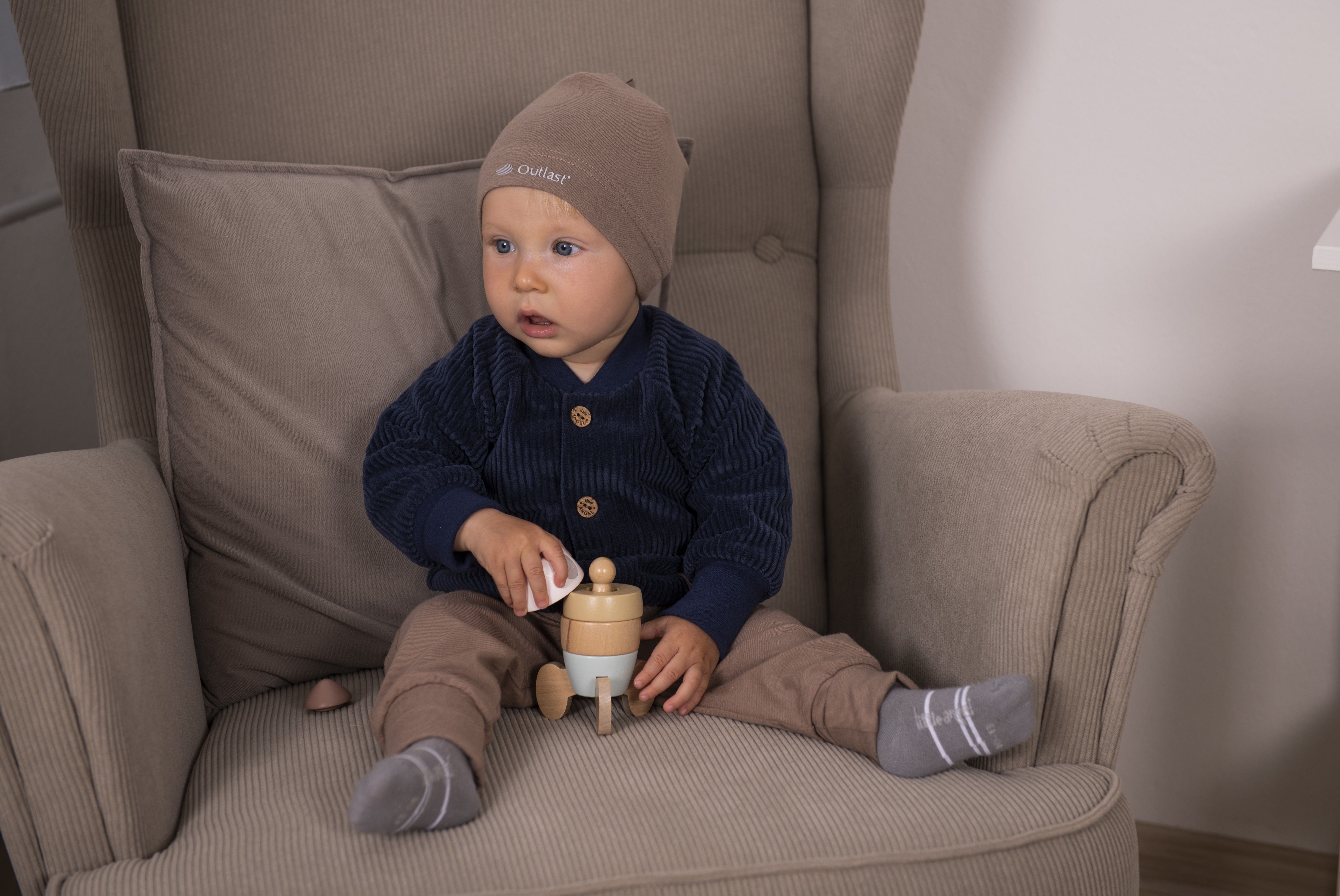 Kabátek podšitý manšestr Outlast® - tm.modrá 80