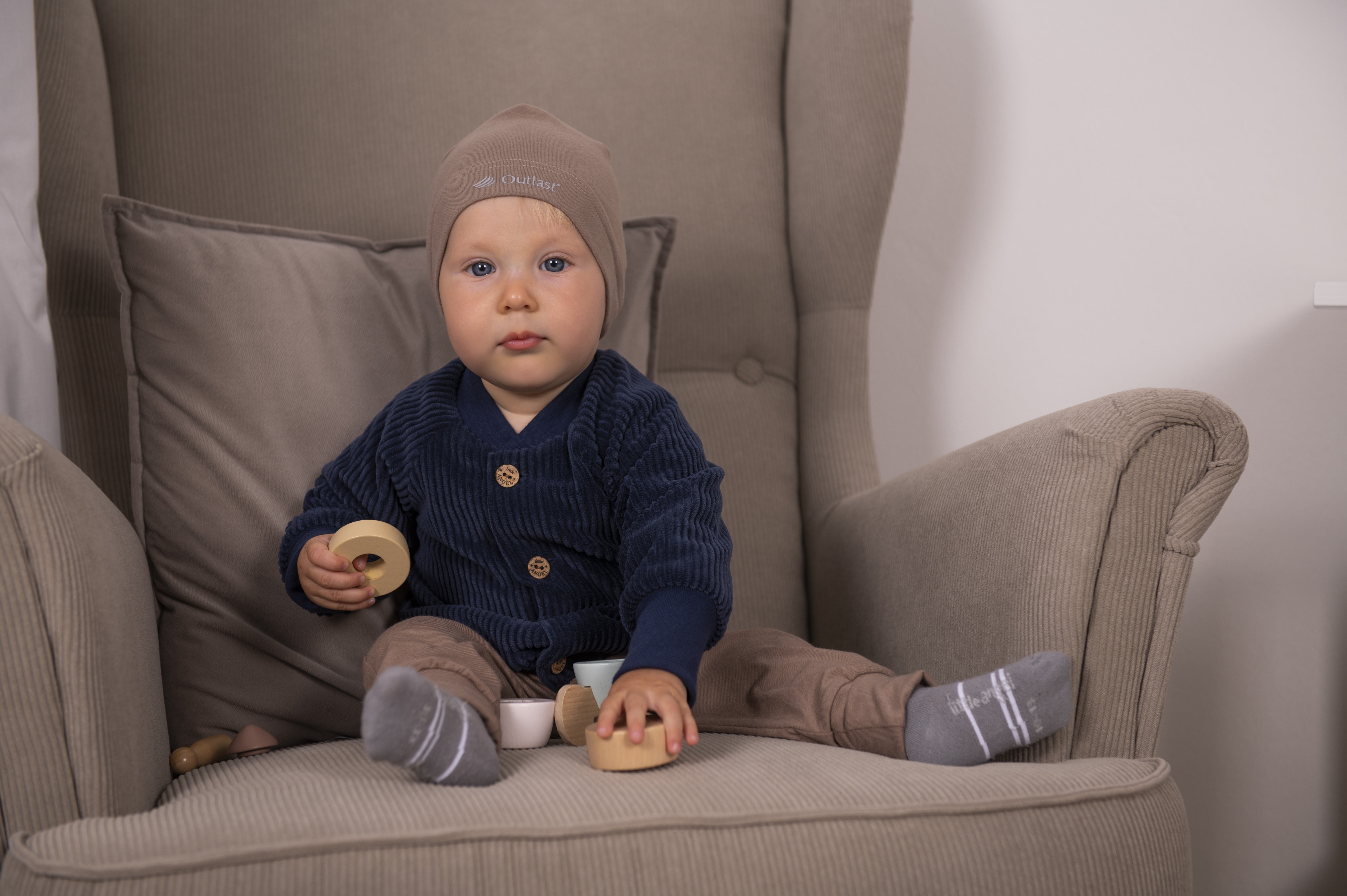 Kabátek podšitý manšestr Outlast® - tm.modrá 80