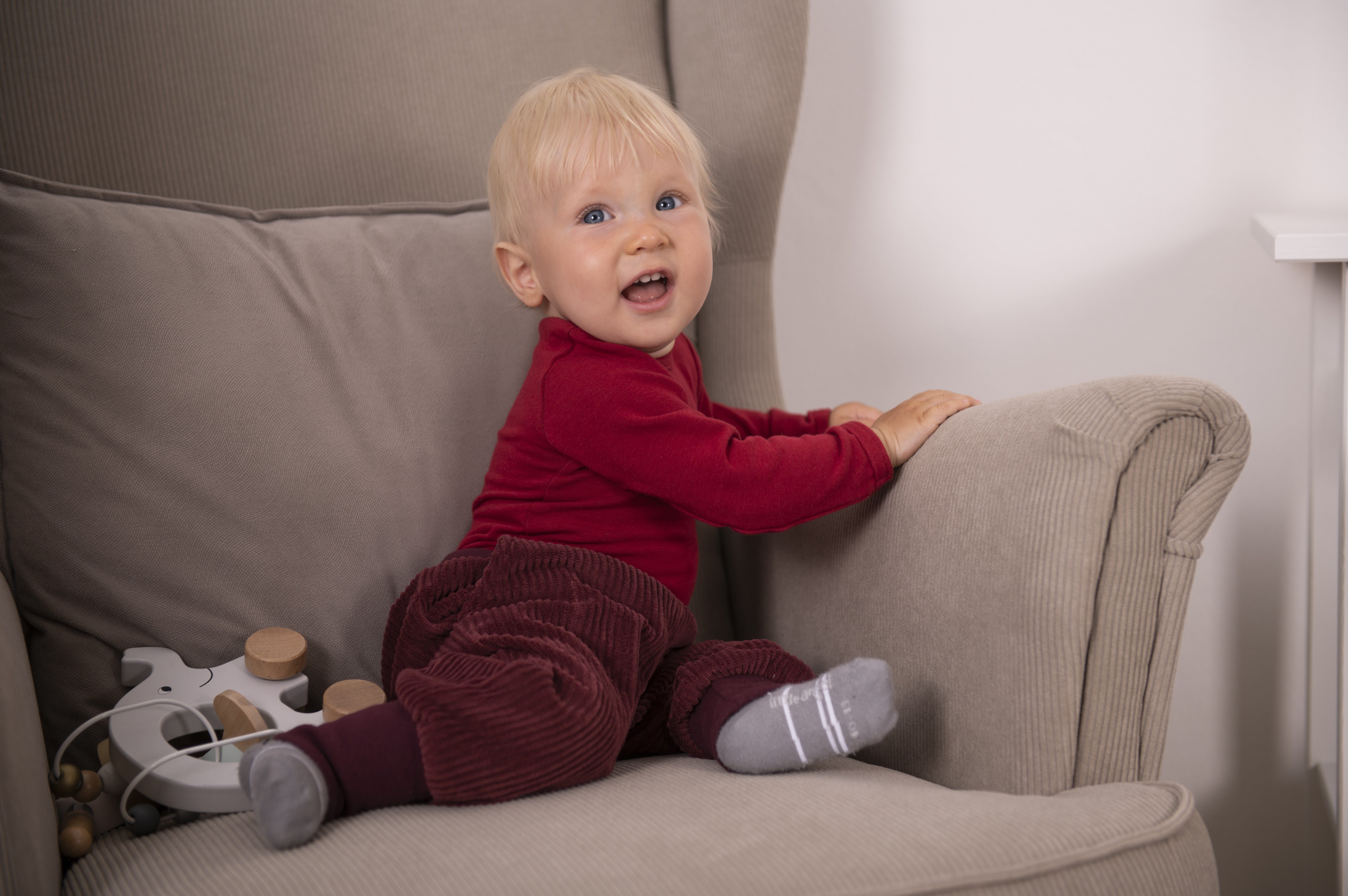 Kalhoty manšestr lem - bordó 74