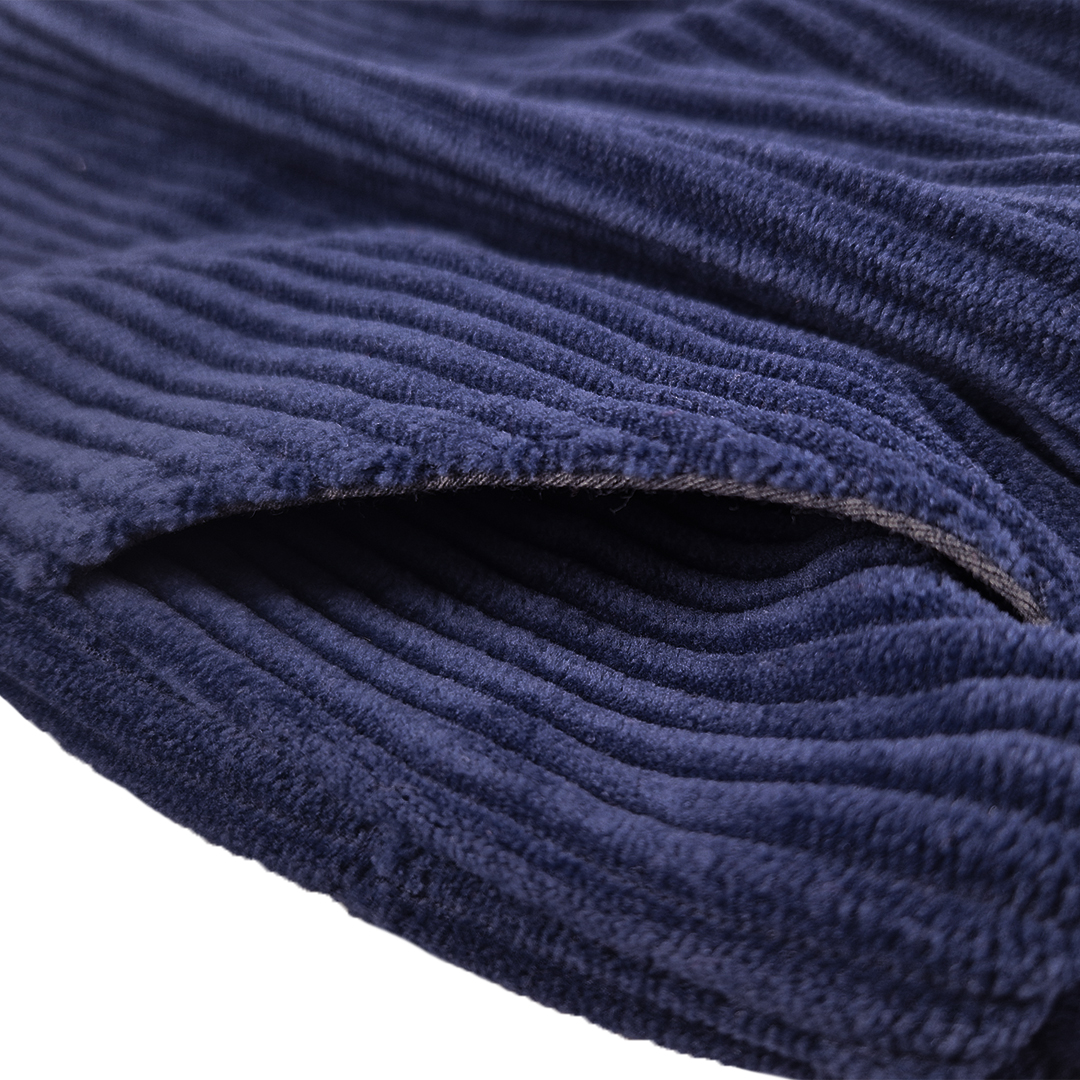 Kalhoty manšestr lem - tm.modrá 80