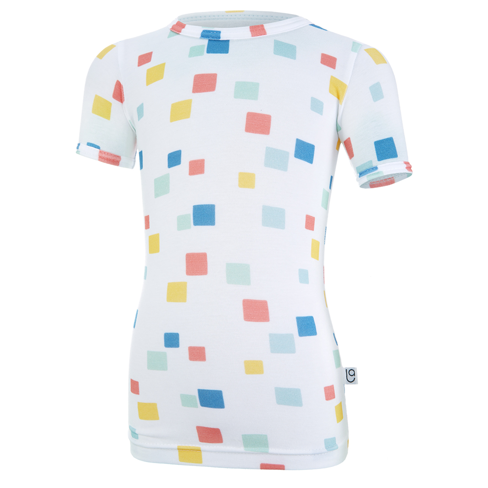 Souprava tenká chlapecká KR Outlast® - bílá kostičky/tm.lišejník 92