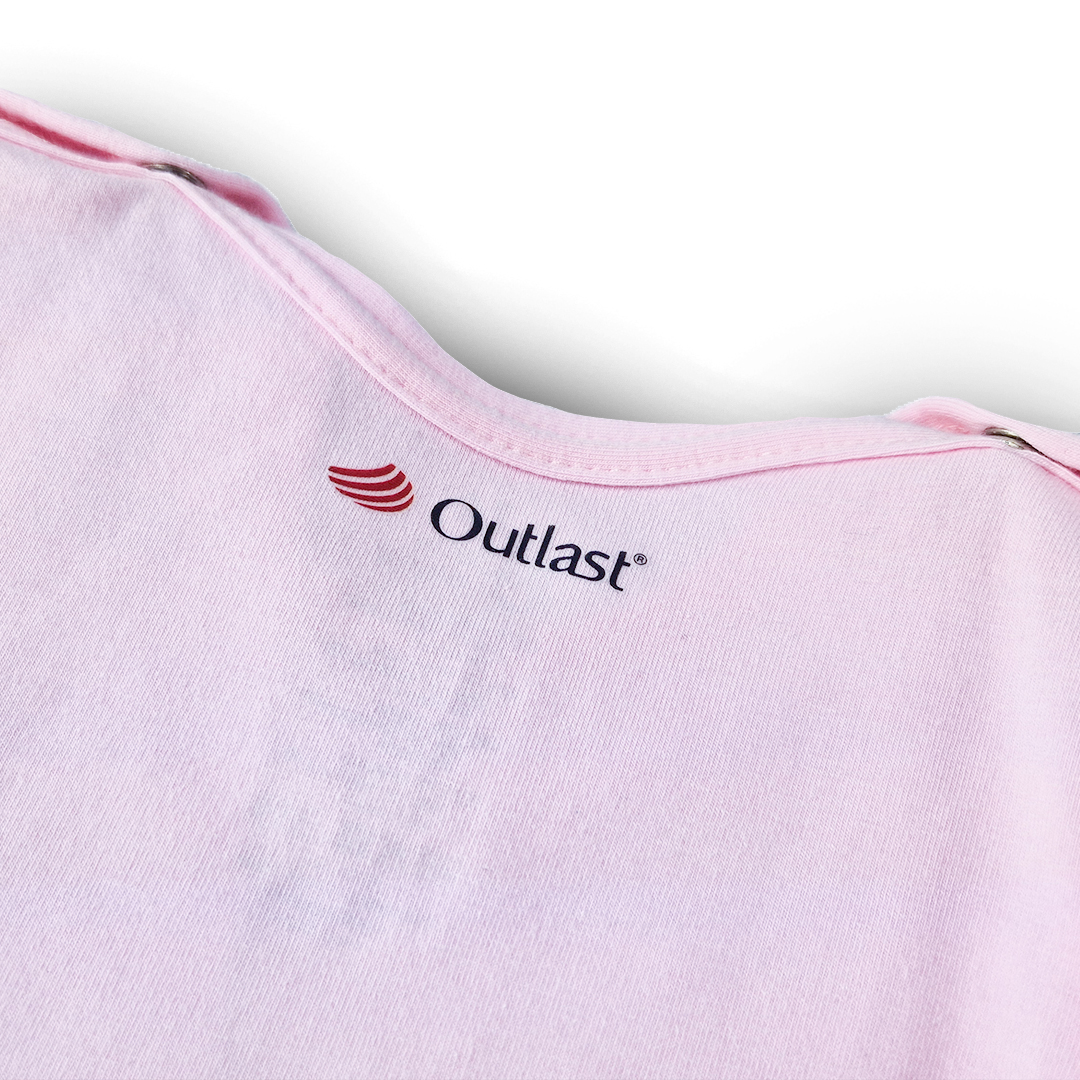 Body šaty tenké KR Outlast® - růžová baby/kytky 74