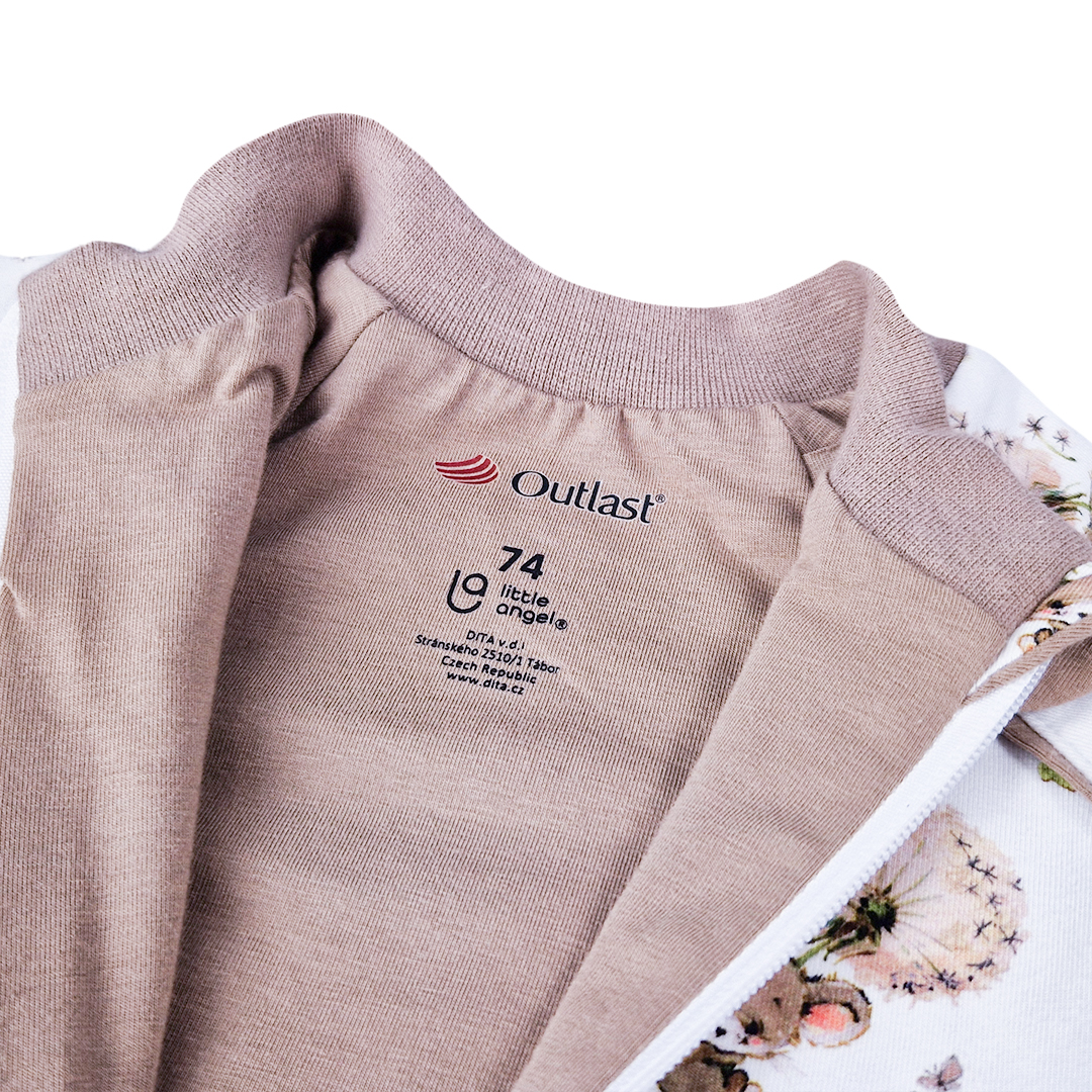 Mikina podšitá Outlast® - myšky/oříšková 74