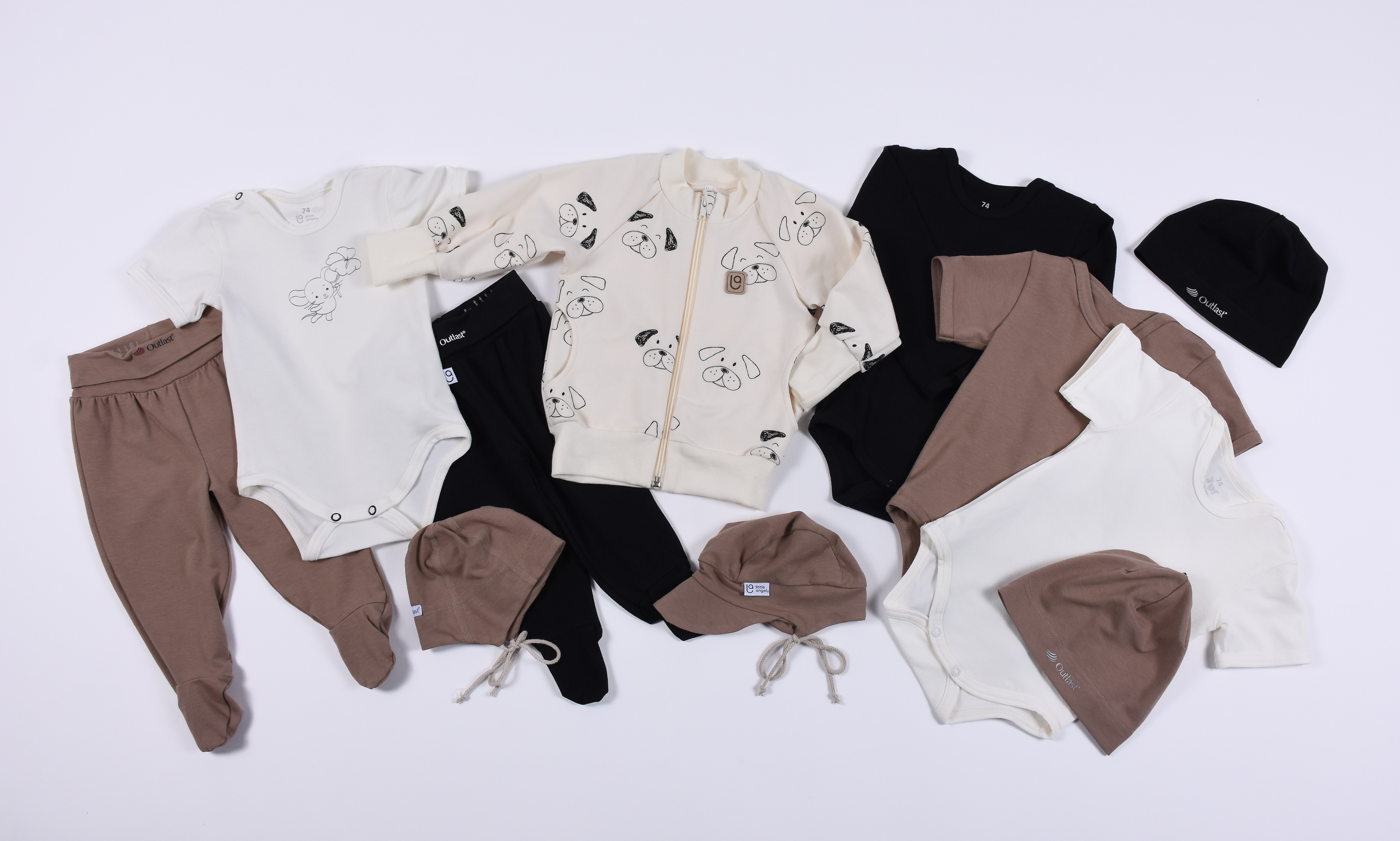 Mikina rozepínací - béžová pejsci 62