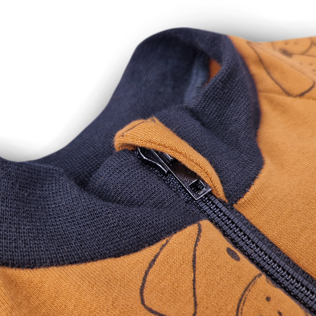 Mikina rozepínací - karamelová pejsci 92