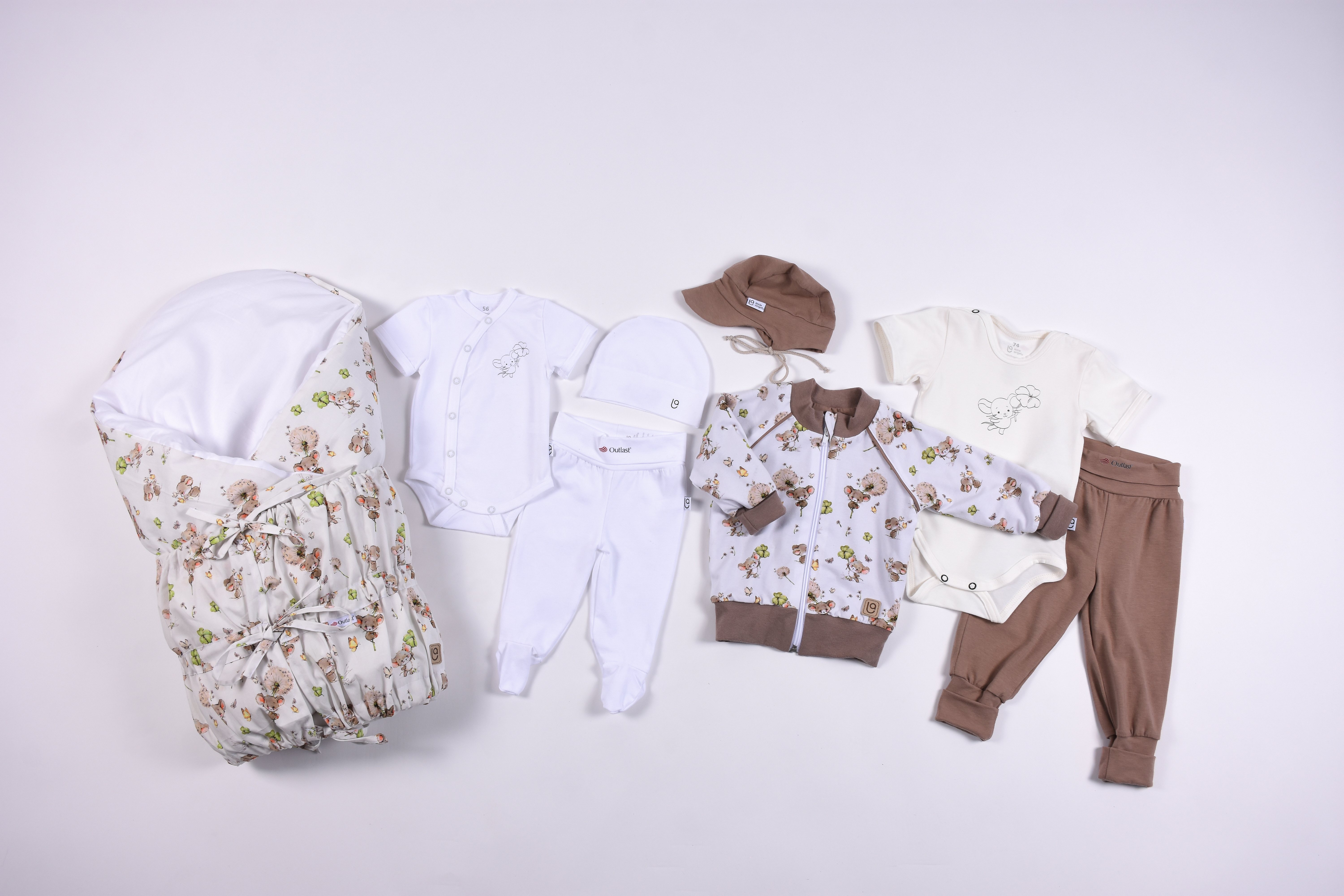 Čepice tenká plochý šev Outlast® - bílá 2 | 39-41 cm