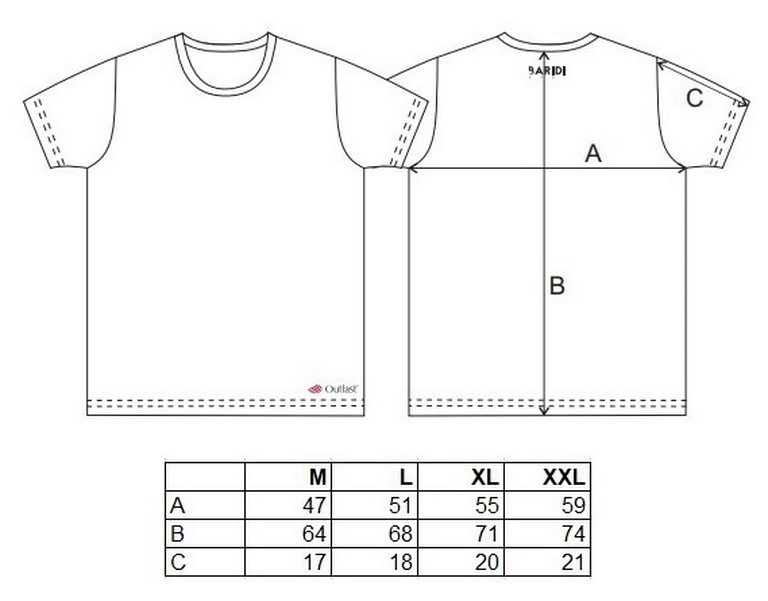 Tričko pánské KR tenké výstřih U Outlast® - tm.šedý melír XXL