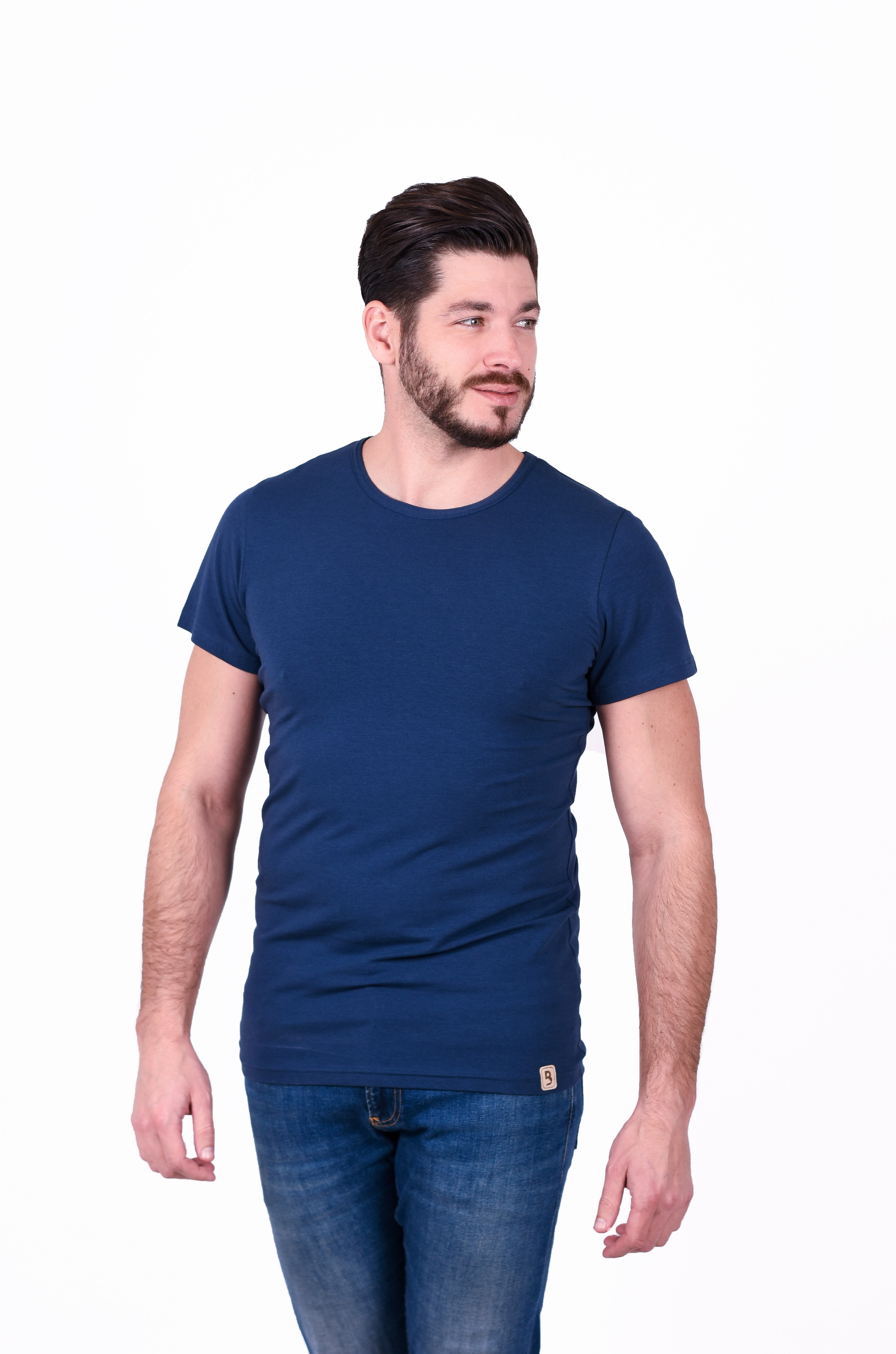 Tričko pánské KR tenké výstřih U Outlast® - tm.modrá L