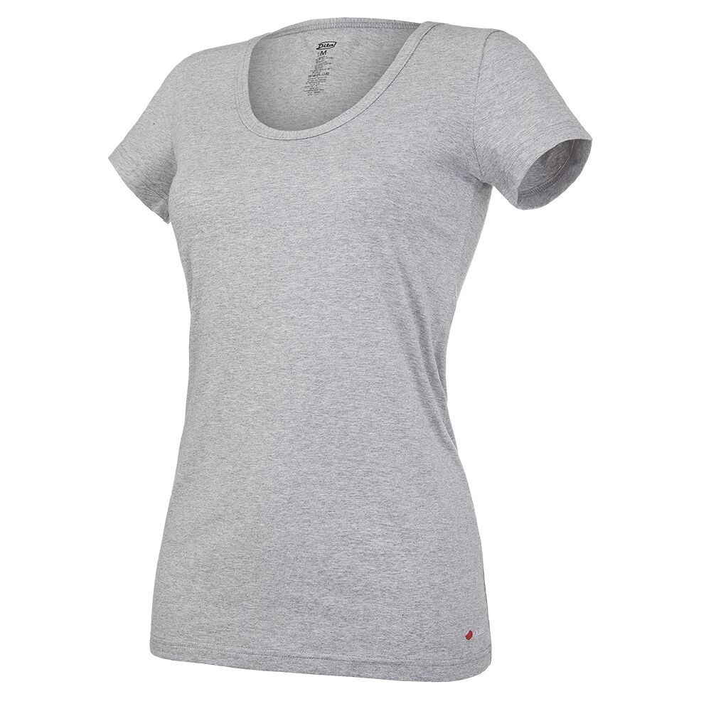 Tričko dámské KR tenké výstřih U Outlast® - šedý melír S