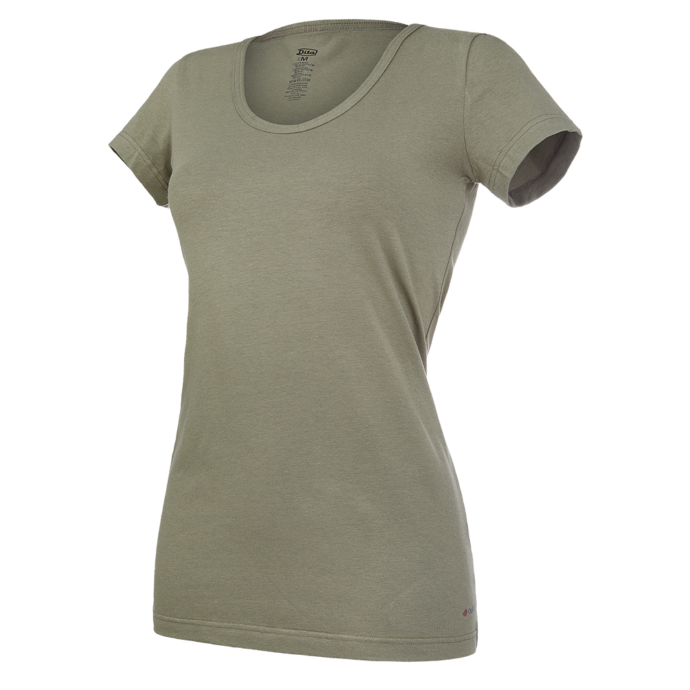 Tričko dámské KR tenké výstřih U Outlast® - khaki S
