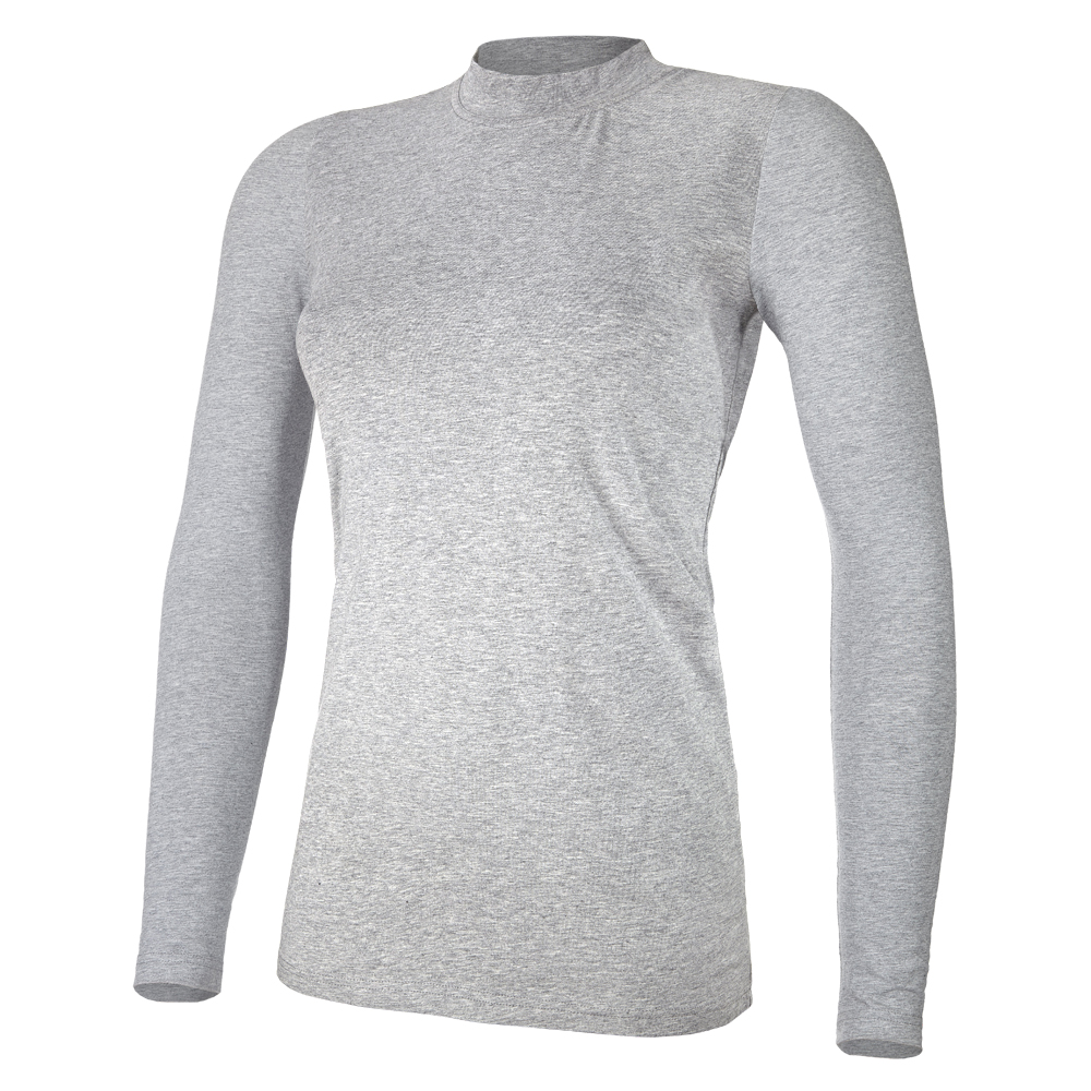 Tričko dámské DR tenké stojáček Outlast® - šedý melír S