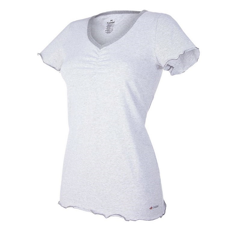 Souprava dámská Outlast® - pruh bílošedý melír/šedý melír M