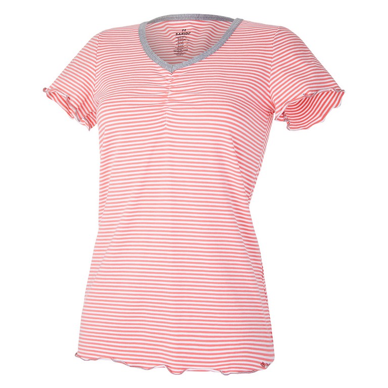 Souprava dámská Outlast® - pruh broskvový/šedý melír S