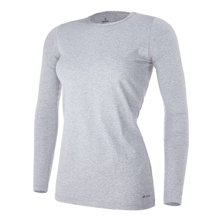 Tričko dámské DR tenké Outlast® - šedý melír S