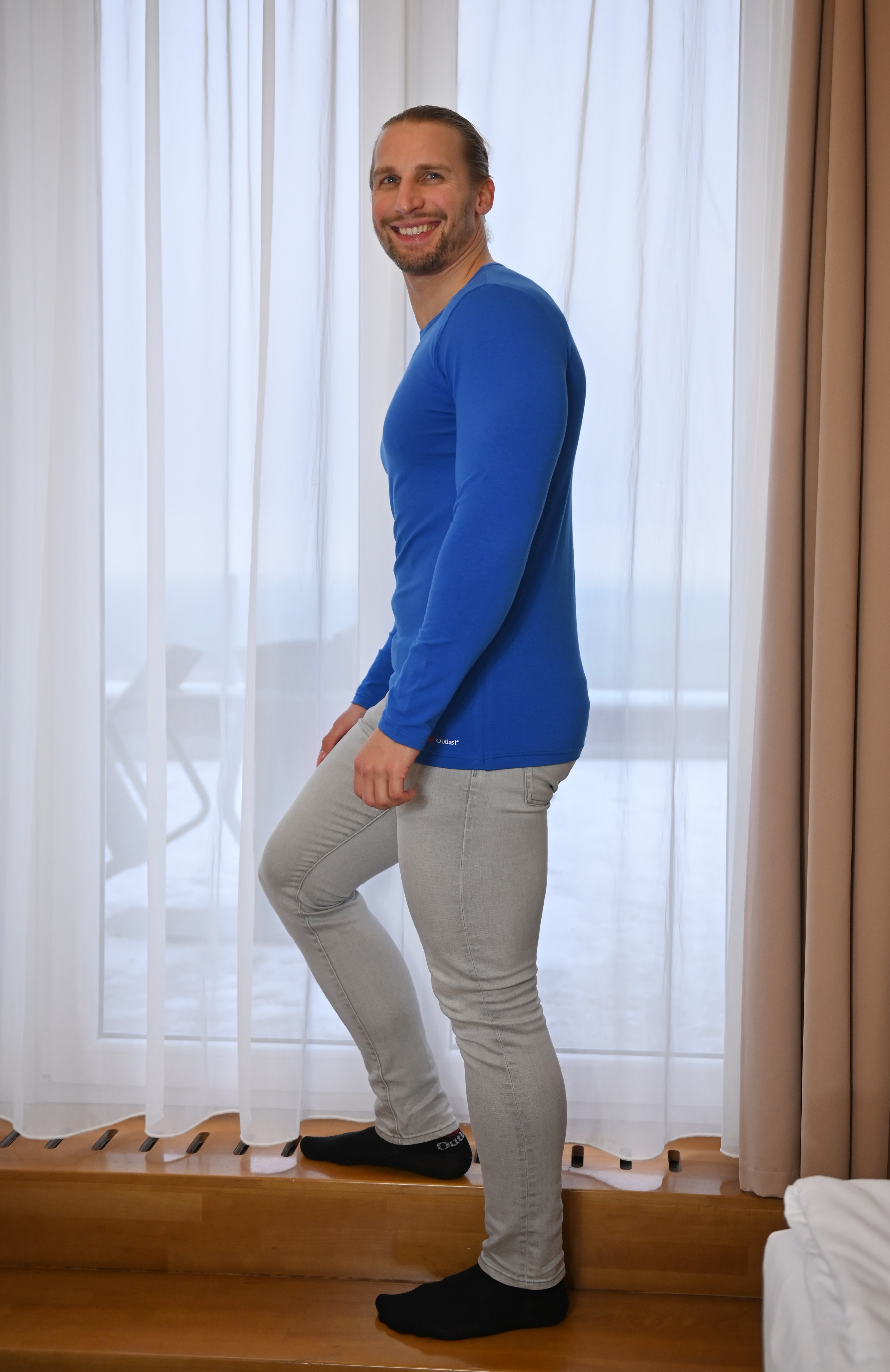 Tričko pánské DR tenké Outlast® - modrá royal M