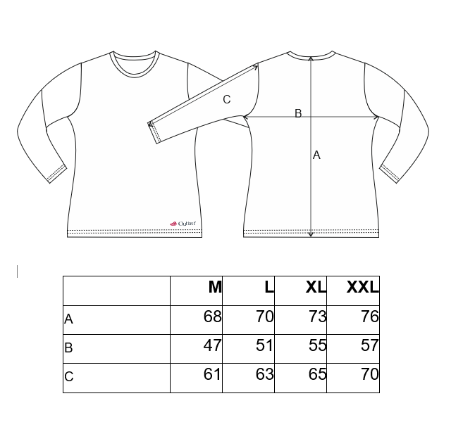 Tričko pánské DR tenké Outlast® - modrá royal M