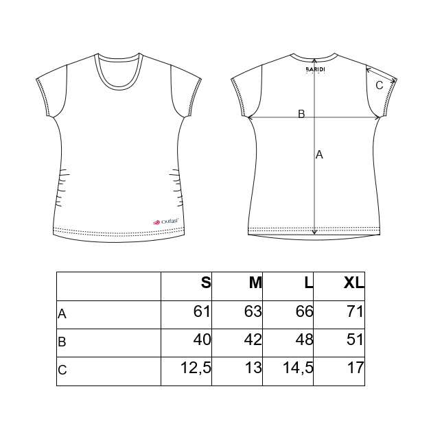 Tričko těhotenské řasené KR tenké Outlast® - jahodová M