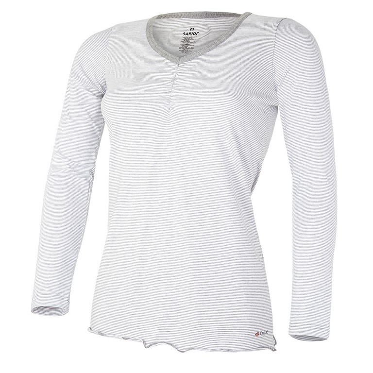 Souprava dámská DR Outlast® - pruh bílošedý melír/šedý melír S