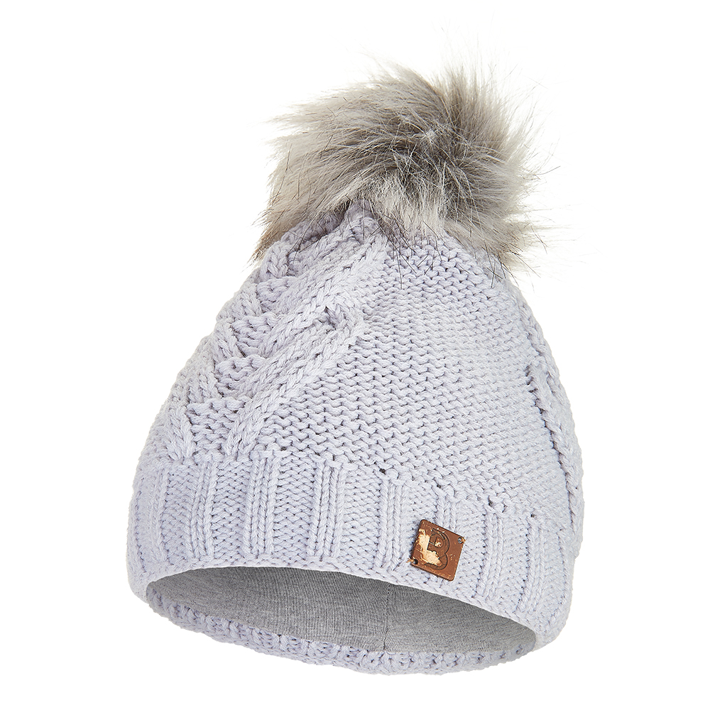 Set pletená čepice s BAMBULÍ a nákrčník Outlast ® - sv.šedá 6 | 54-57 cm