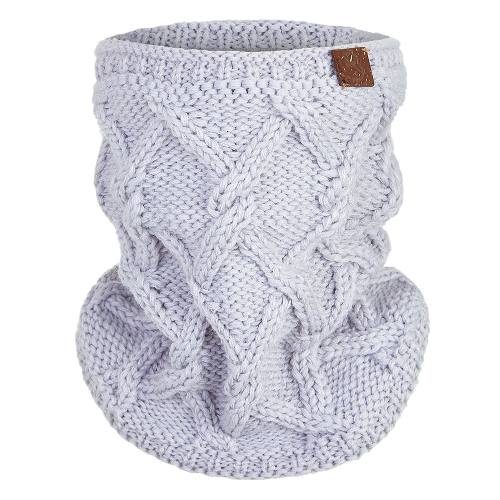 Set pletená čepice s BAMBULÍ a nákrčník Outlast ® - sv.šedá 6 | 54-57 cm