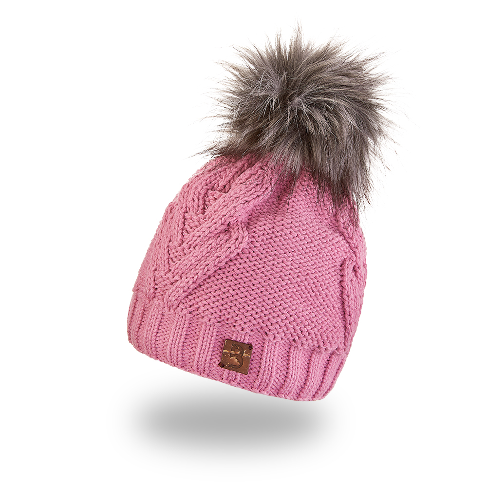 Set pletená čepice s BAMBULÍ a nákrčník Outlast ® - levandulová 6 | 54-57 cm