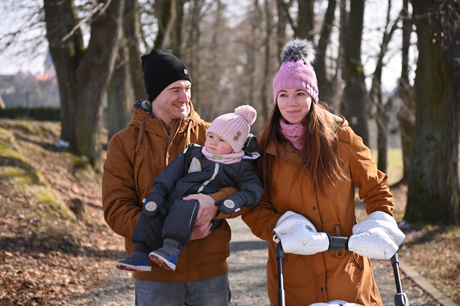 Set pletená čepice s BAMBULÍ a nákrčník Outlast ® - levandulová 6 | 54-57 cm