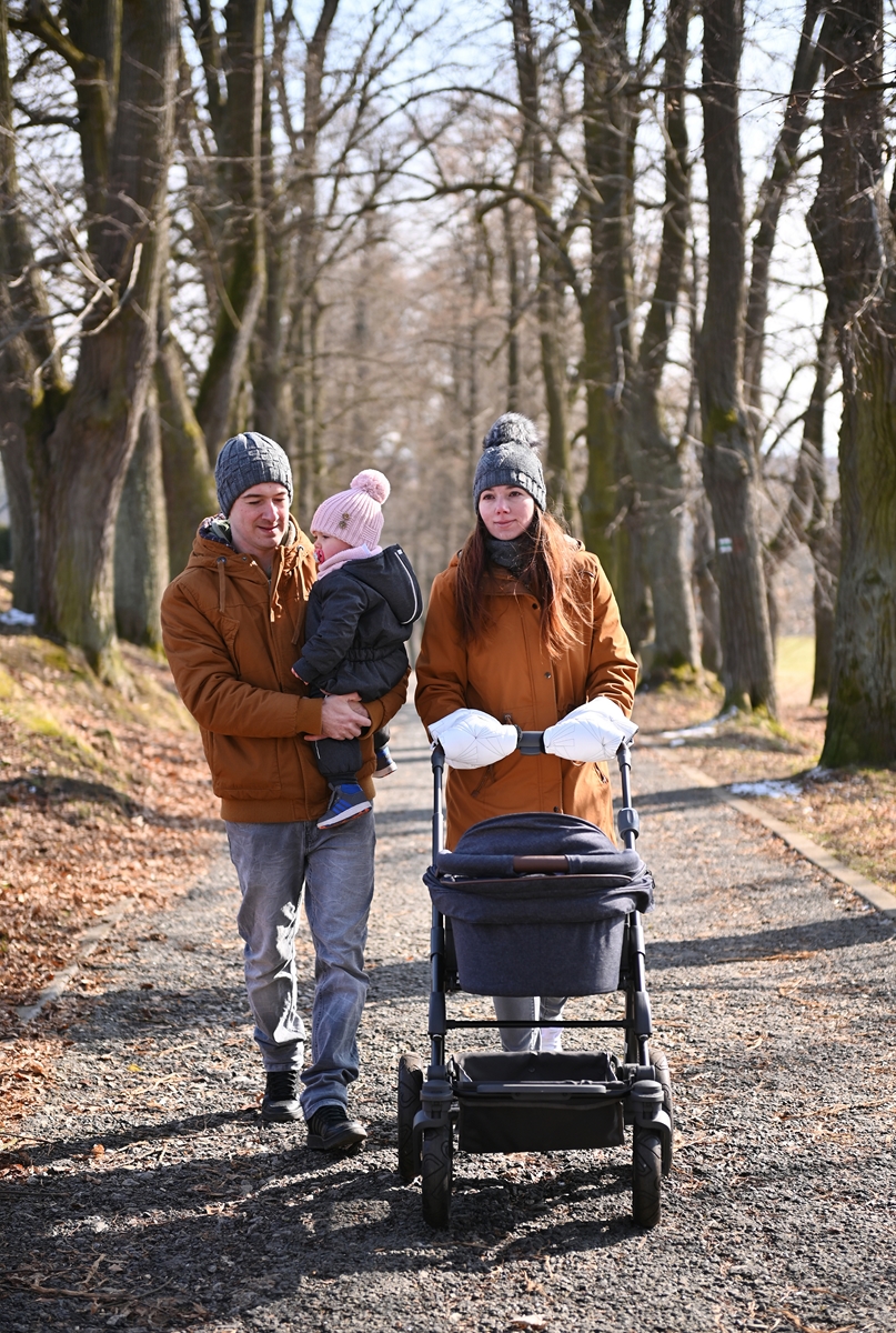 Set pletená čepice s BAMBULÍ a nákrčník Outlast ® - tm.šedá 6 | 54-57 cm