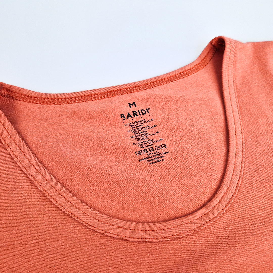 Tričko dámské KR tenké Outlast® - skořicová XL