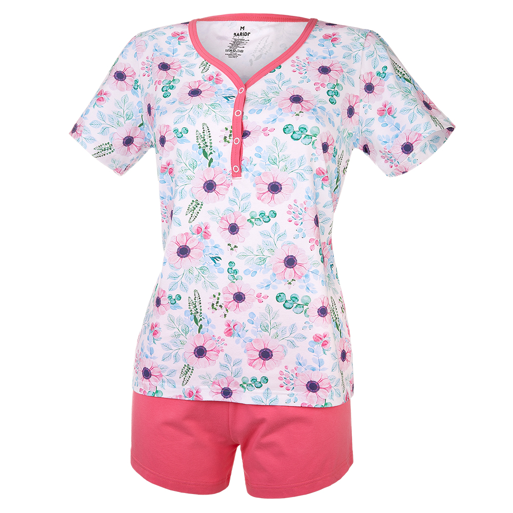 Souprava dámská TISK Outlast® - květy/růžová S