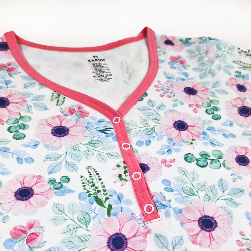 Souprava dámská TISK Outlast® - květy/růžová S