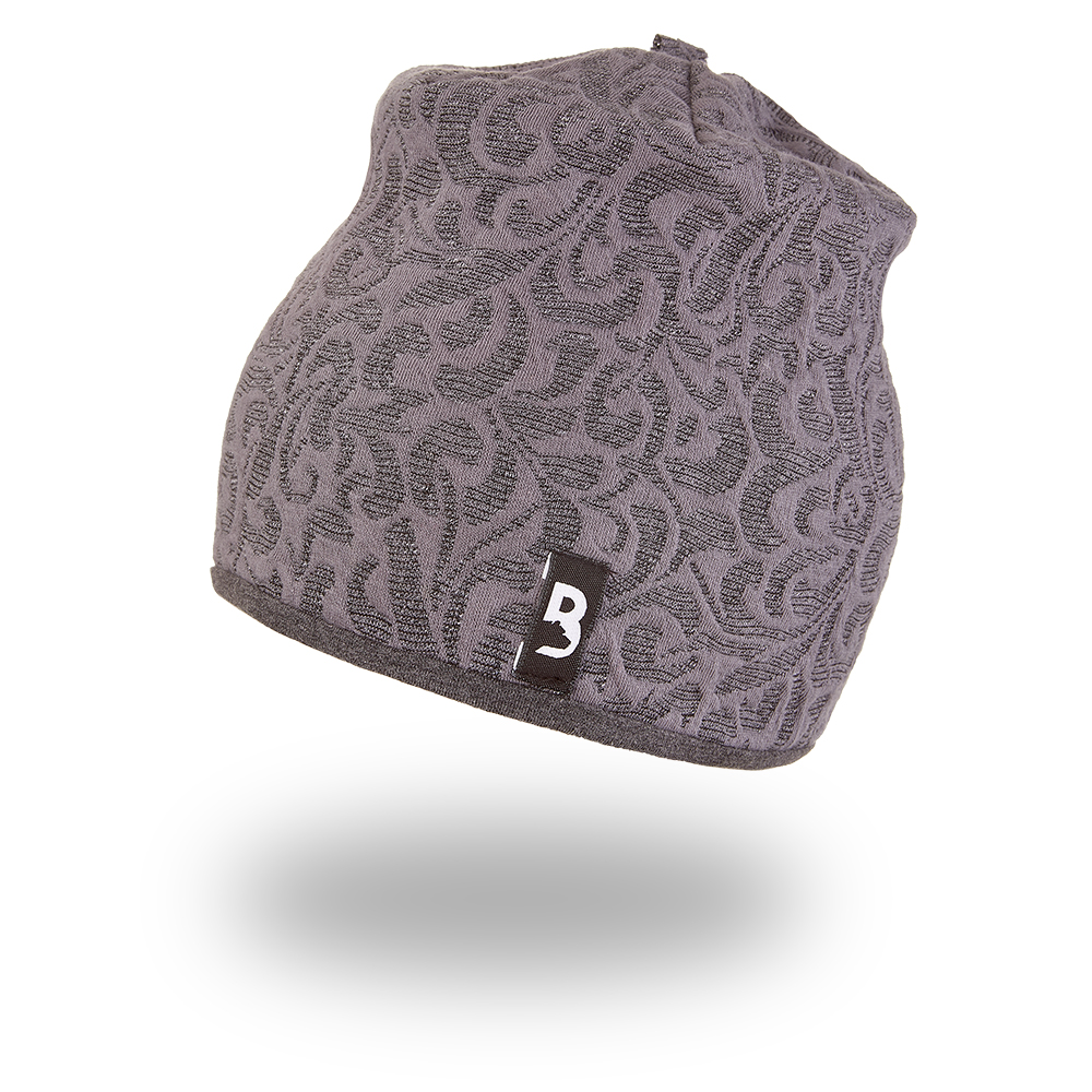 Čepice podšitá Outlast® - ornament/tm.šedý melír 5 | 49-53 cm