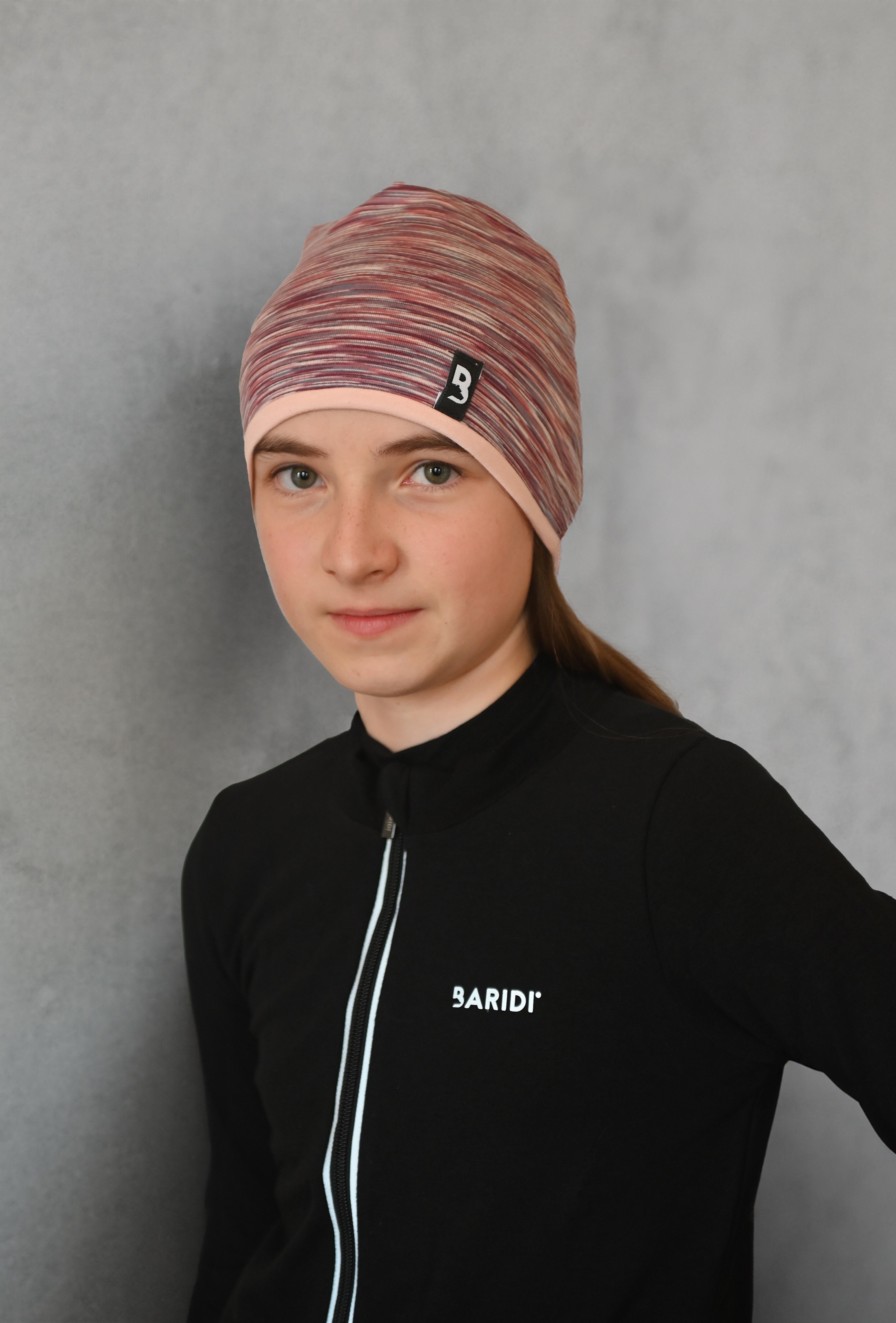 Čepice podšitá Outlast® - bordó melír/sv.pudrová 6 | 54-57 cm