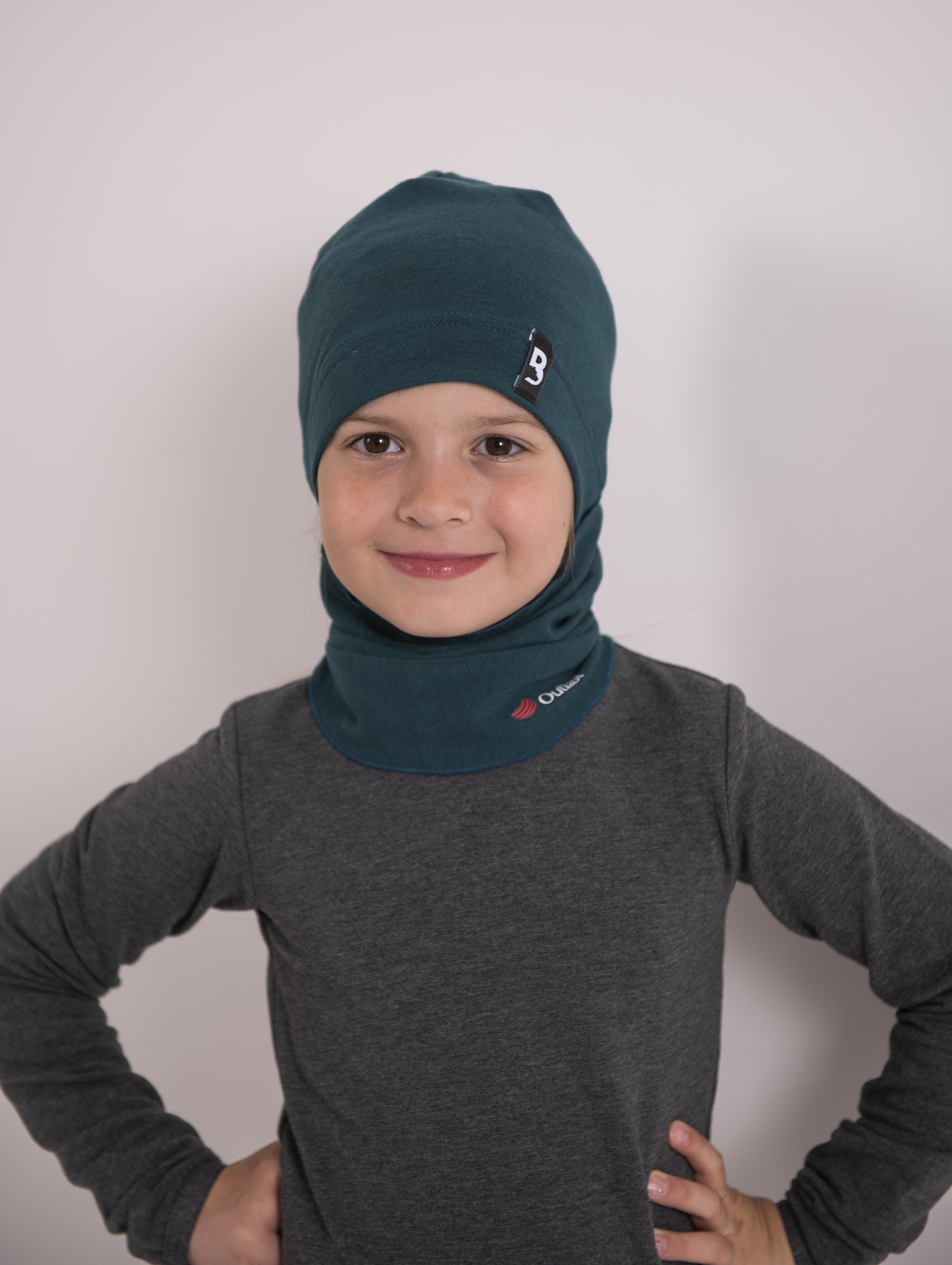 Čepice smyk BARIDI Outlast® - tm.smaragd 5 | 49-53 cm