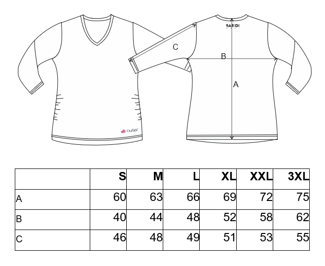 Tričko dámské řasené tenké 3/4 rukáv Outlast® - skořicová XL