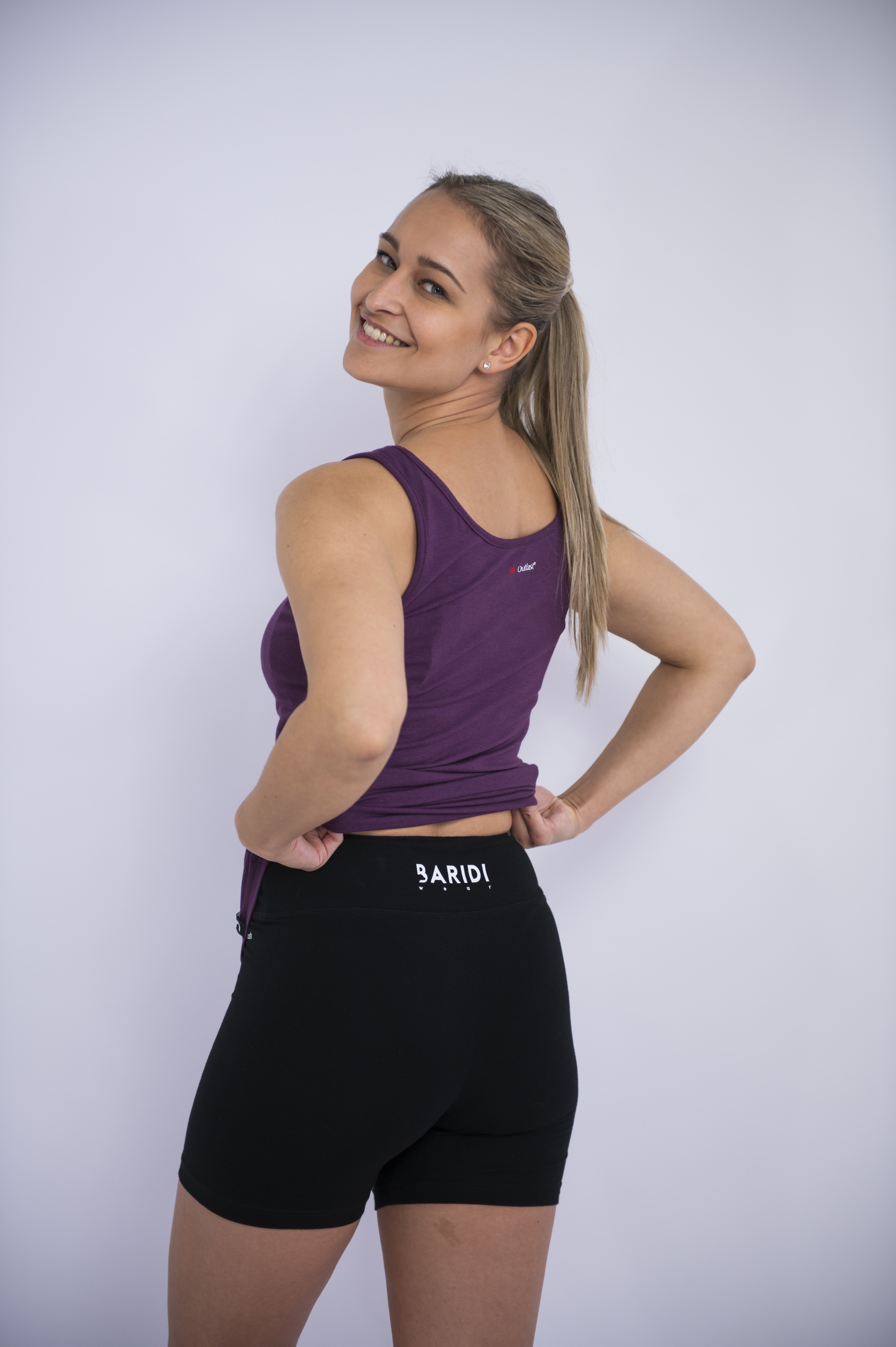 Šortky HIGH dámské tenké Outlast® - černá L