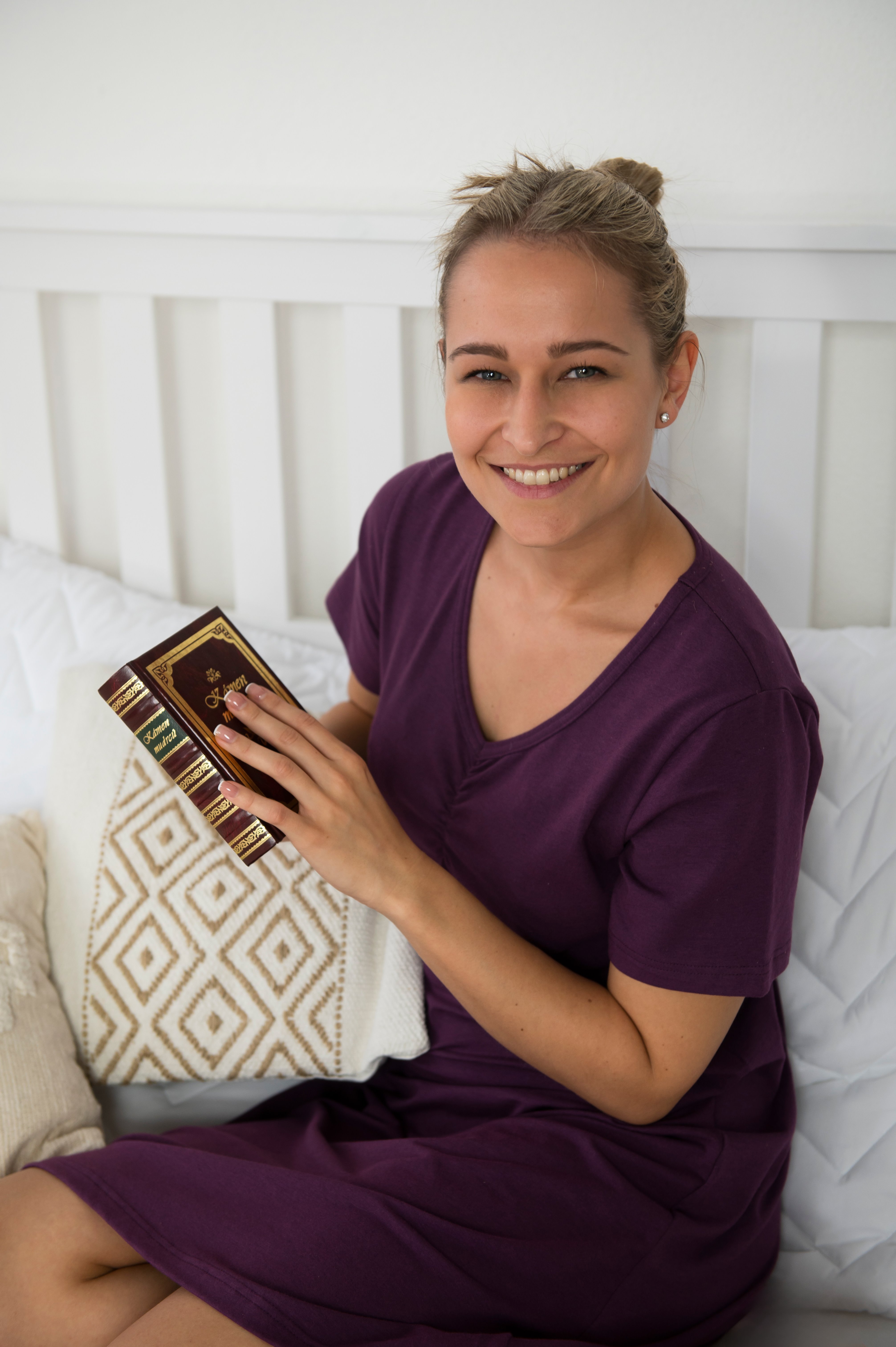 Noční košile KR tenká Outlast® - švestková XXL