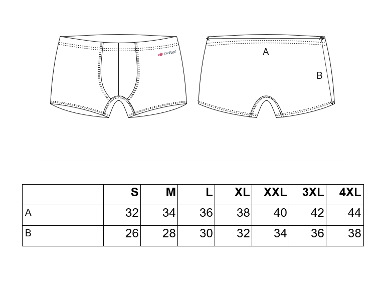 Boxerky pánské tenké plochý šev Outlast® - černá M
