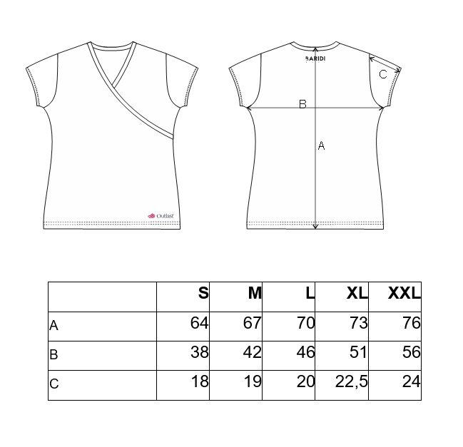 Tričko kojicí TISK KR tenké Outlast® - jahodová kytičky S