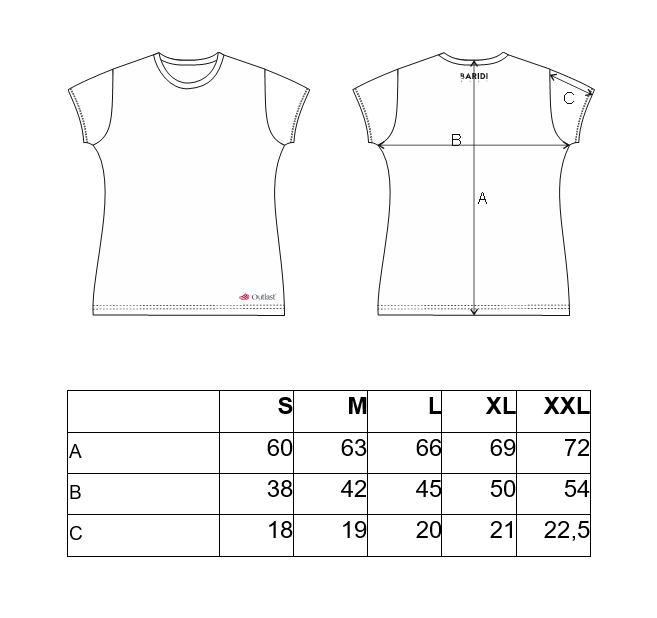 Tričko dámské TISK KR tenké Outlast® - jahodová kytičky XL