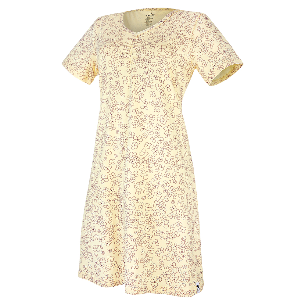 Noční košile TISK KR tenká Outlast® - sv.žlutá kytičky S