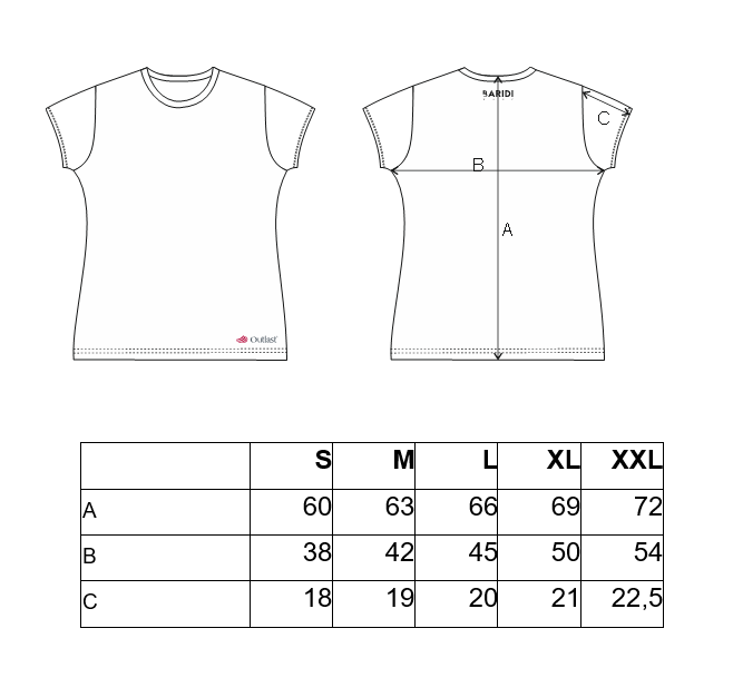 Tričko dámské KR tenké výstřih U Outlast® - oříšková L