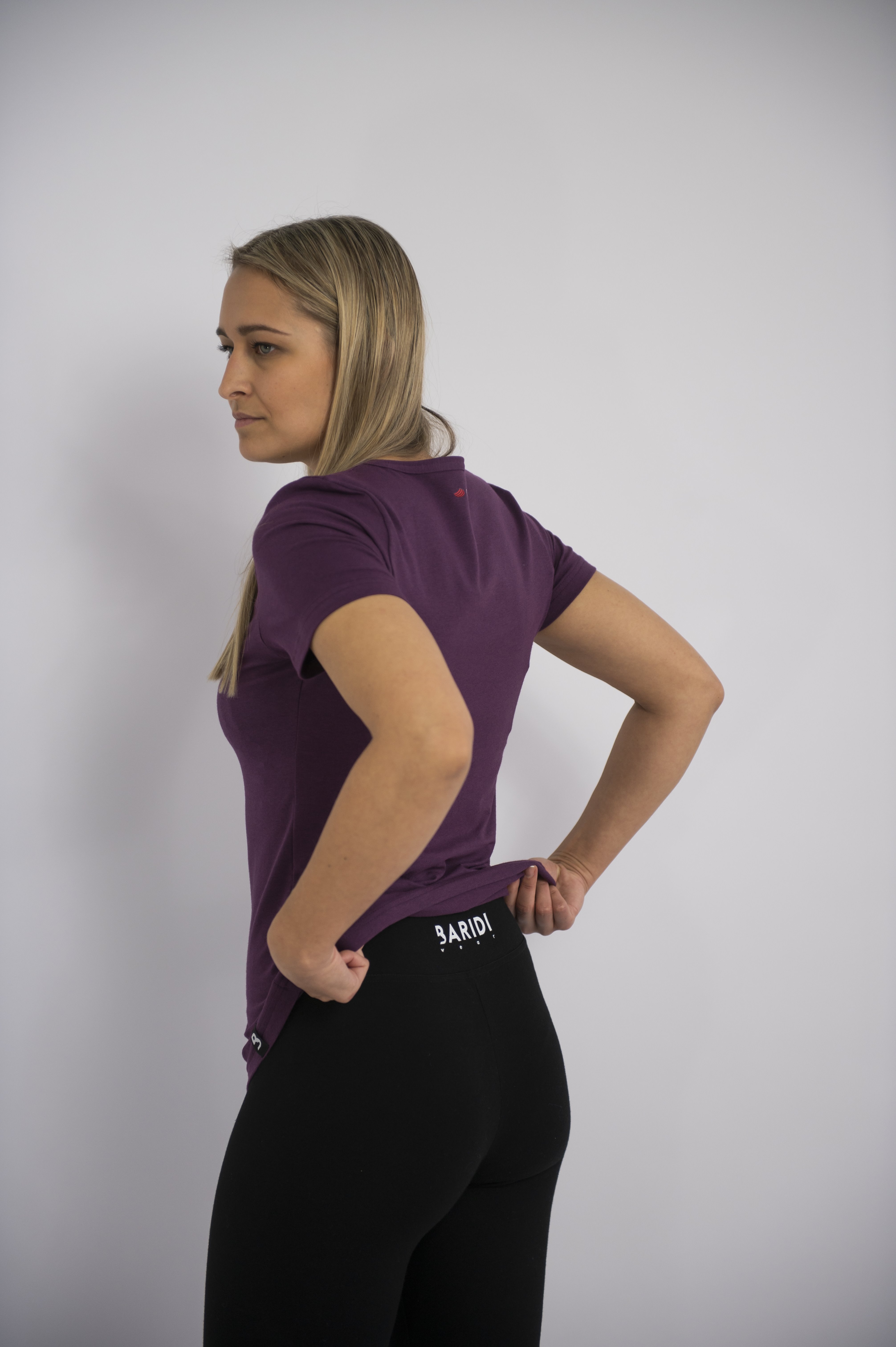 Tričko dámské KR tenké výstřih U Outlast® - švestková M