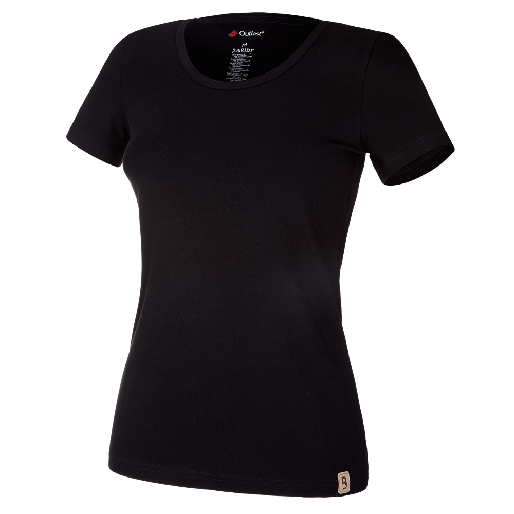Tričko dámské KR tenké výstřih U Outlast® - černá S